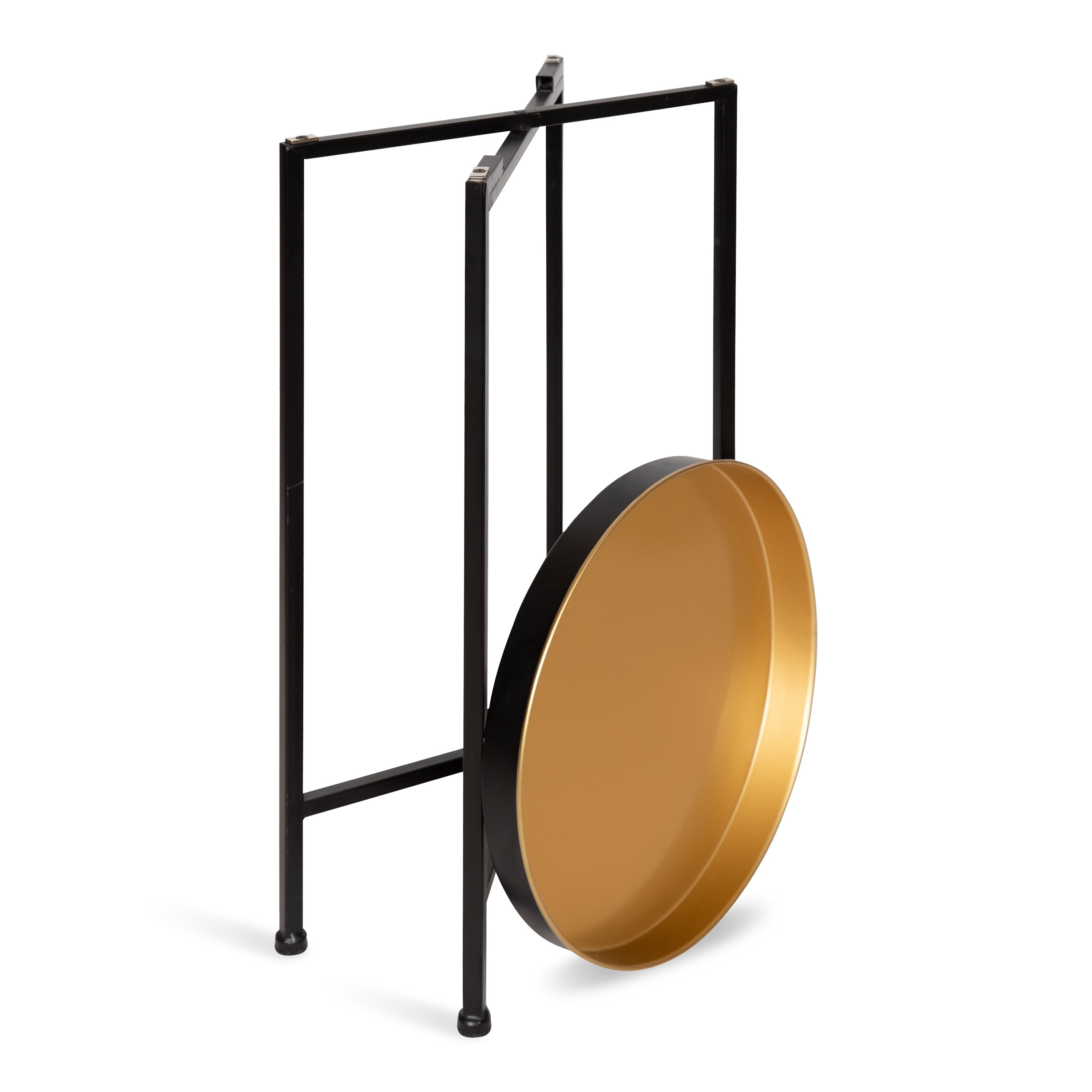 Tea Table Black Gold 14x14x26 4