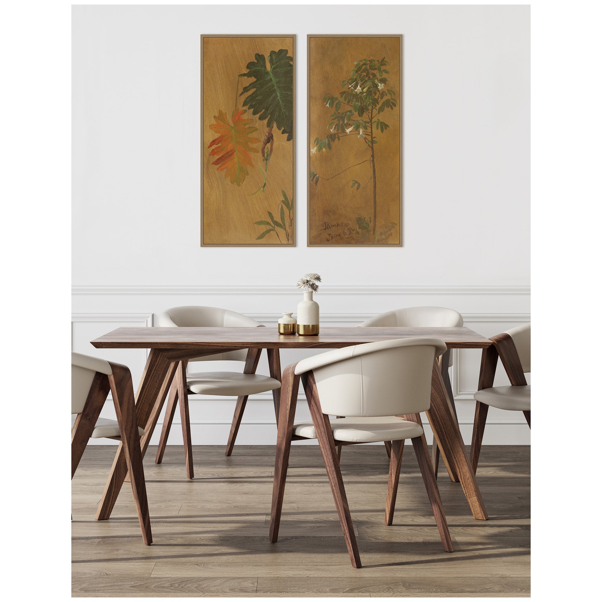 Art Set 2 Piece Set 18x40 Sylvie Dark Gold 5