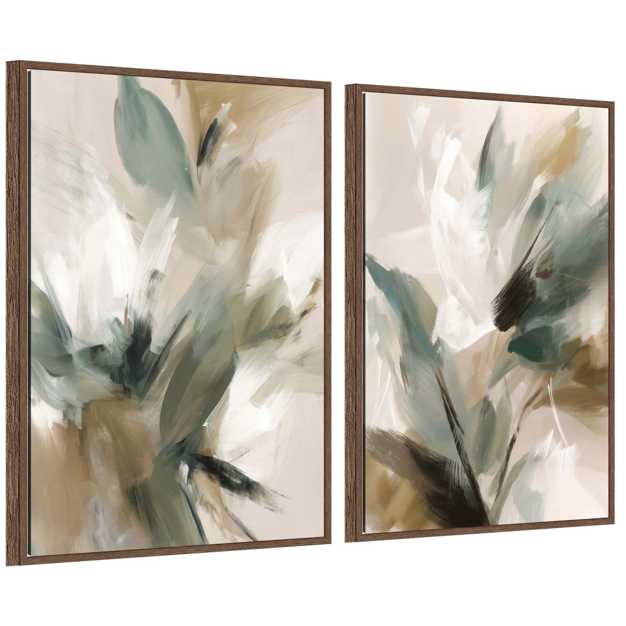 Framed Canvas Sylvie Walnut 2 Piece Set 23x33 1