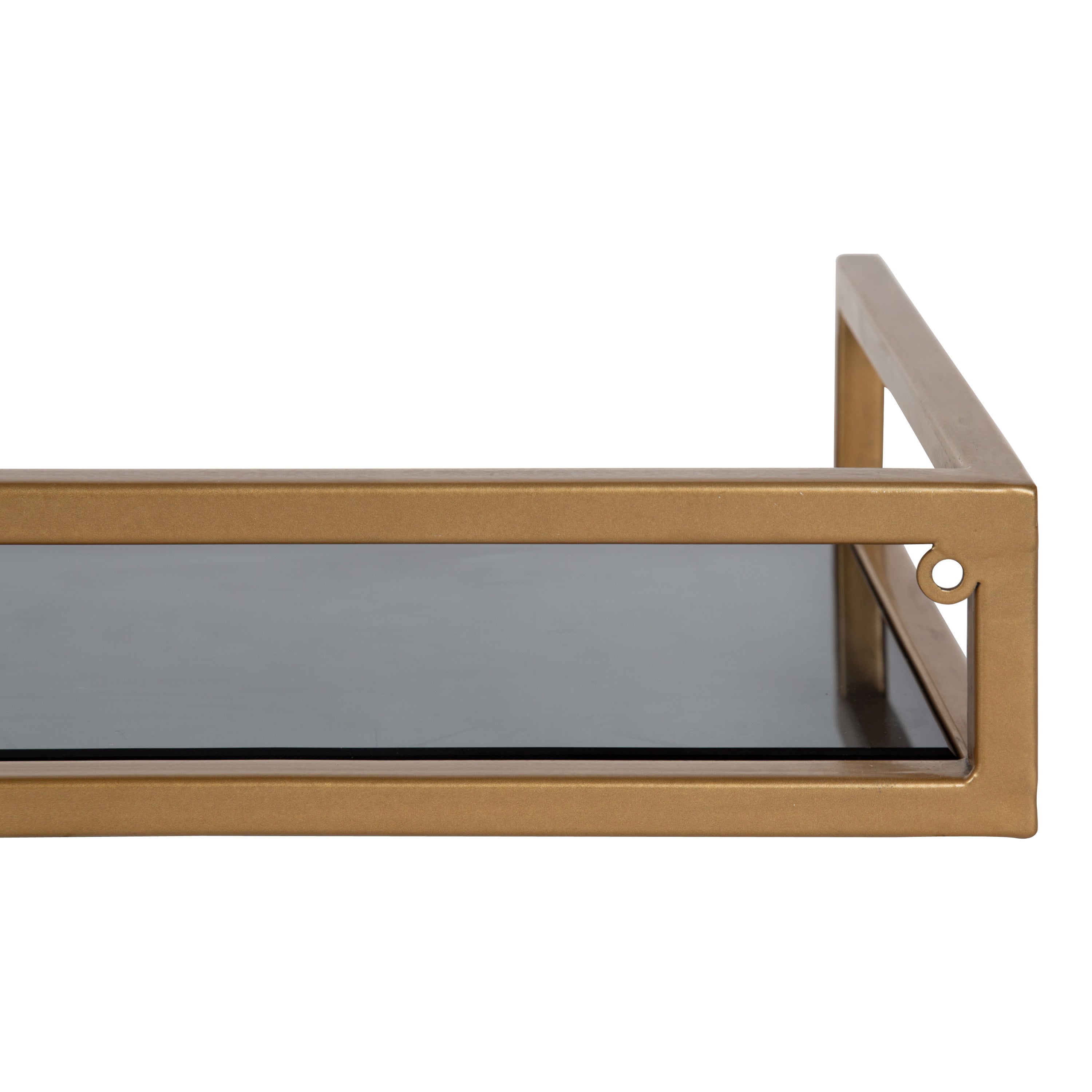 Floating Shelf 24x8x3 Gold Black 4