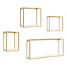 Mallory Wood and Metal Wall Shelf Set