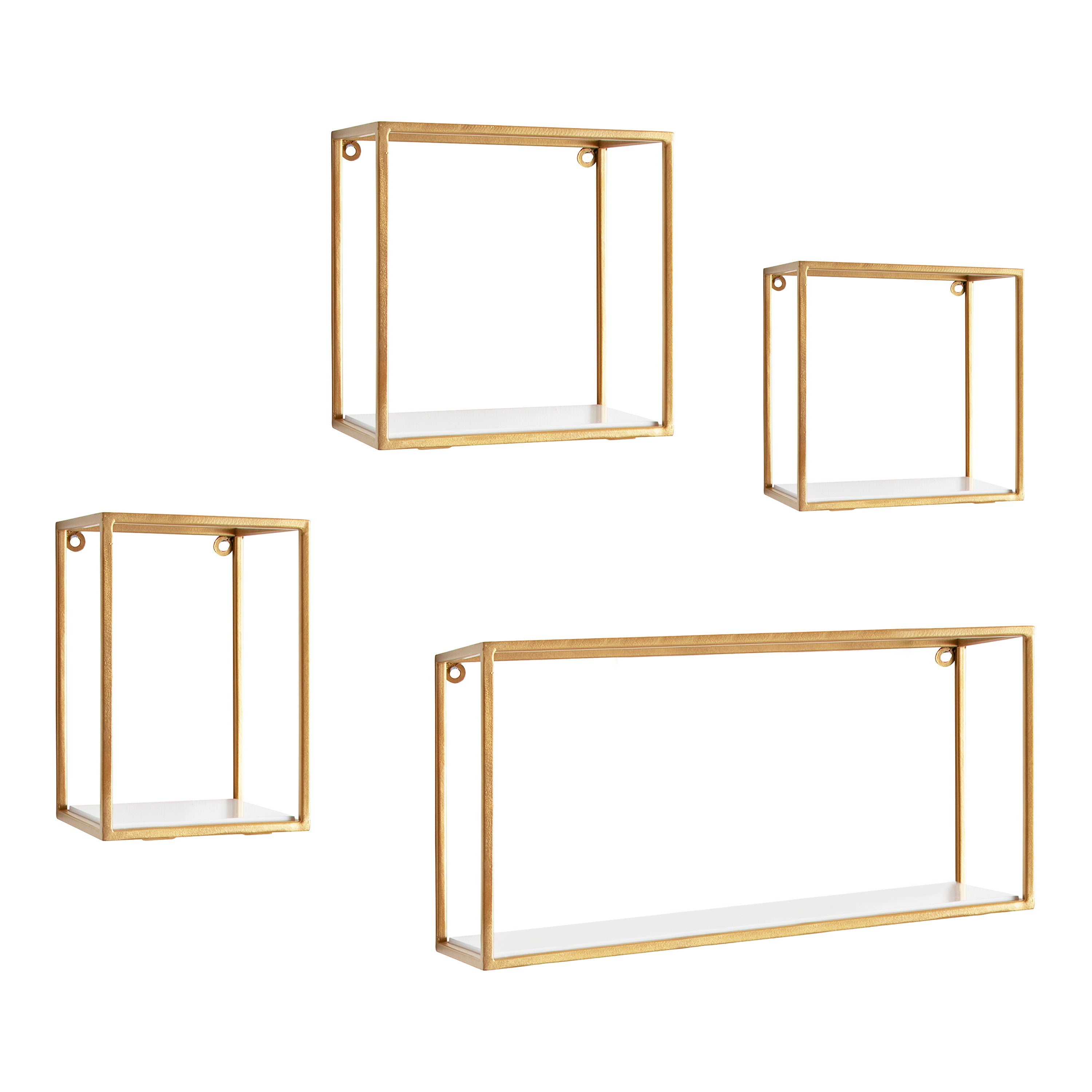 Accent Shelf Gold 4 Piece 1