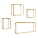 Accent Shelf Gold 4 Piece 1