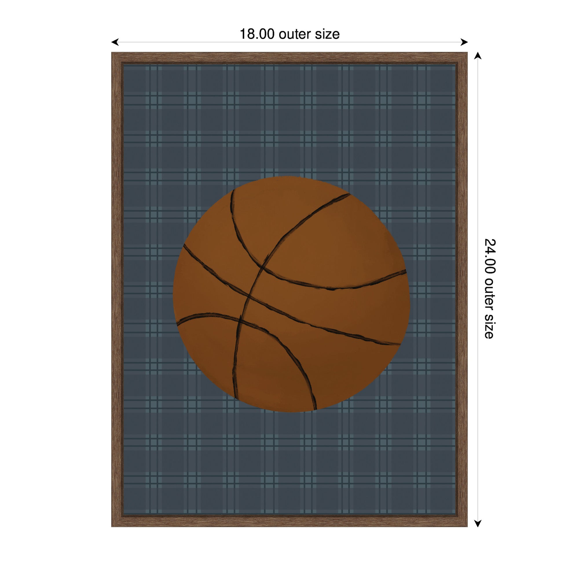 Framed Canvas 18x24 Sylvie Walnut 2