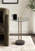 Side Table Clear Gold 16x16x24 6