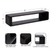 Floating Console Table Black 30x7x7 2