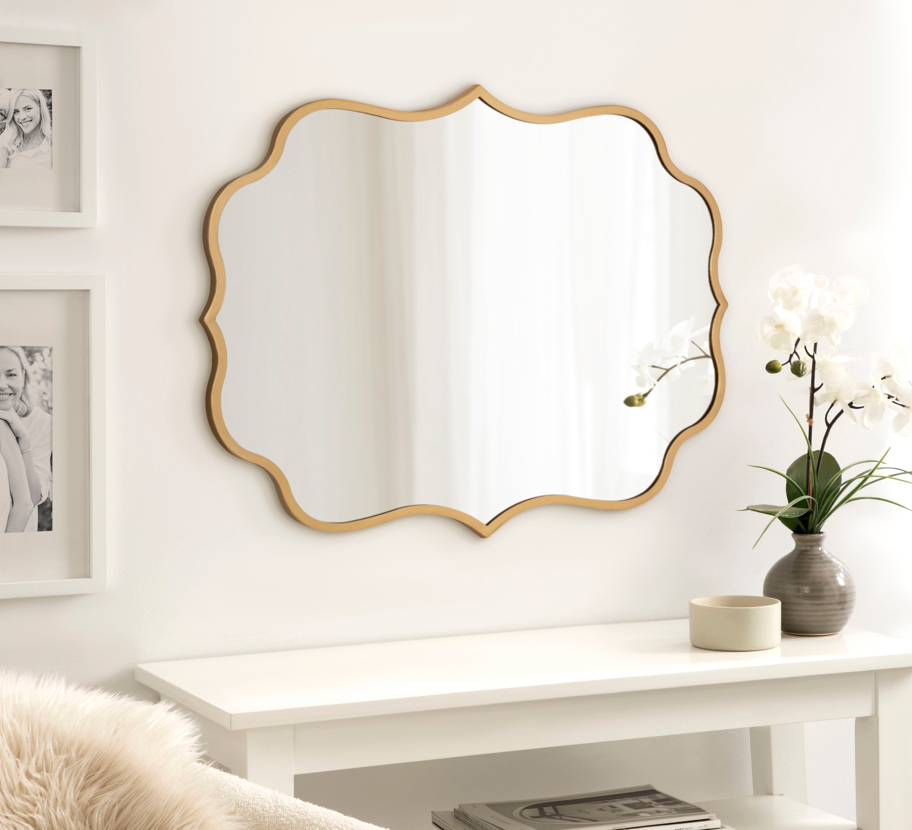 Scallop Mirror Gold 24x31 6
