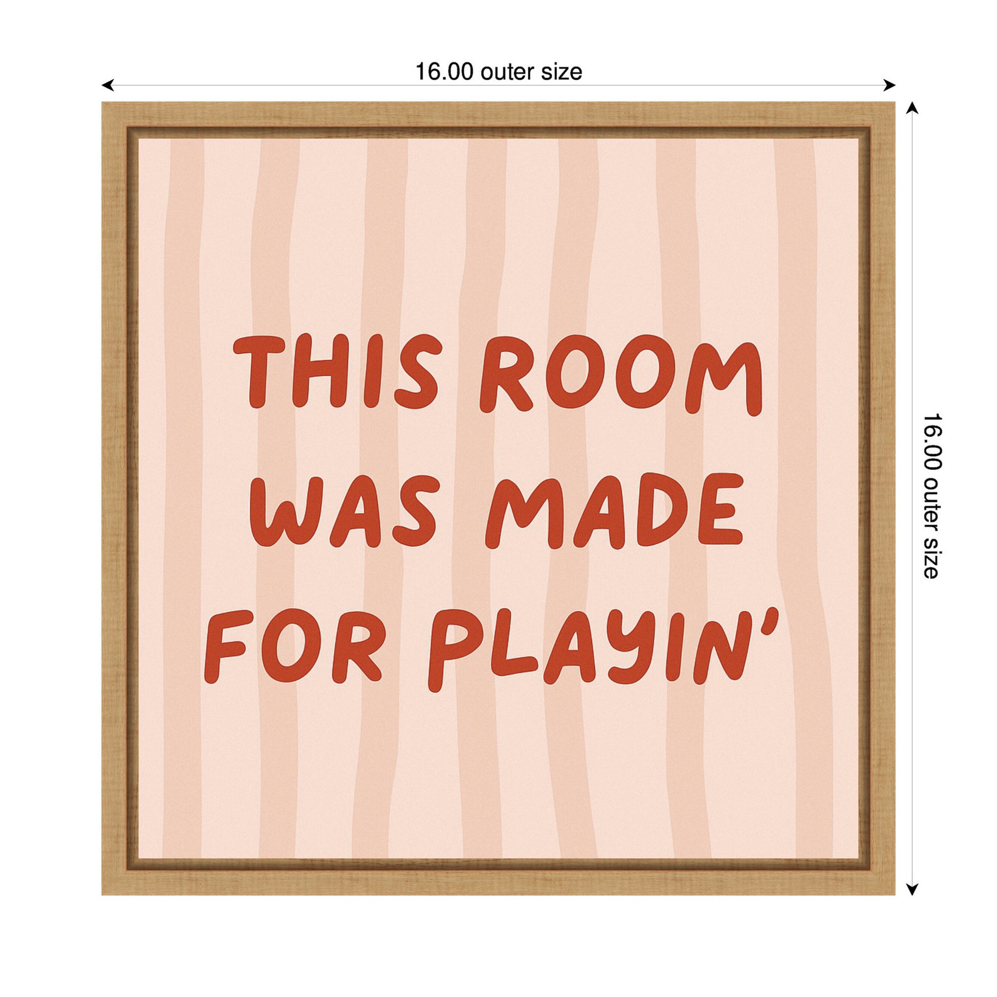 This Room Was Made For Playing Square by Laura Moss Framed Canvas Wall Art Print