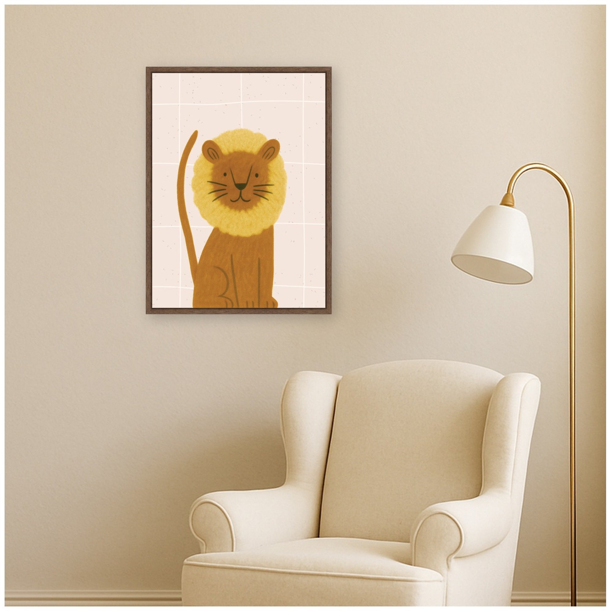 Framed Canvas 18x24 Sylvie Walnut 7