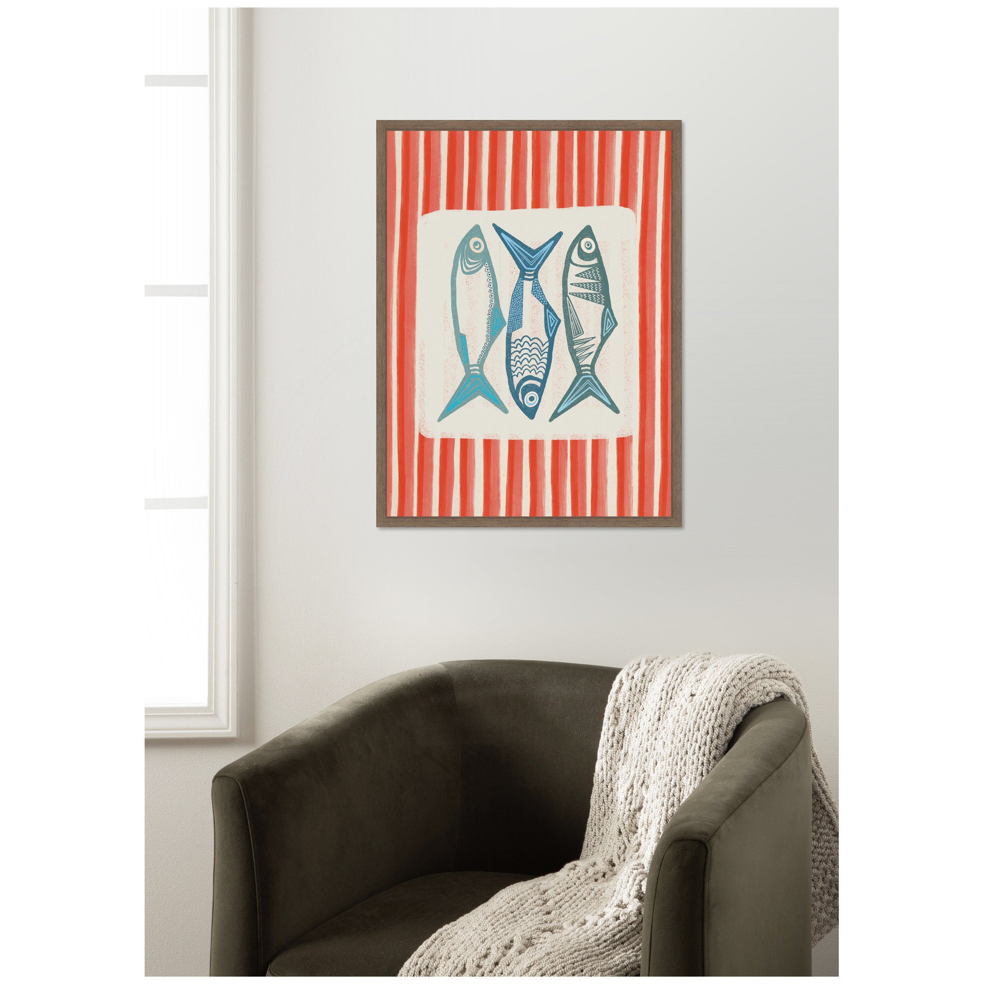 Framed Canvas 18 x 24 Sylvie Walnut 5