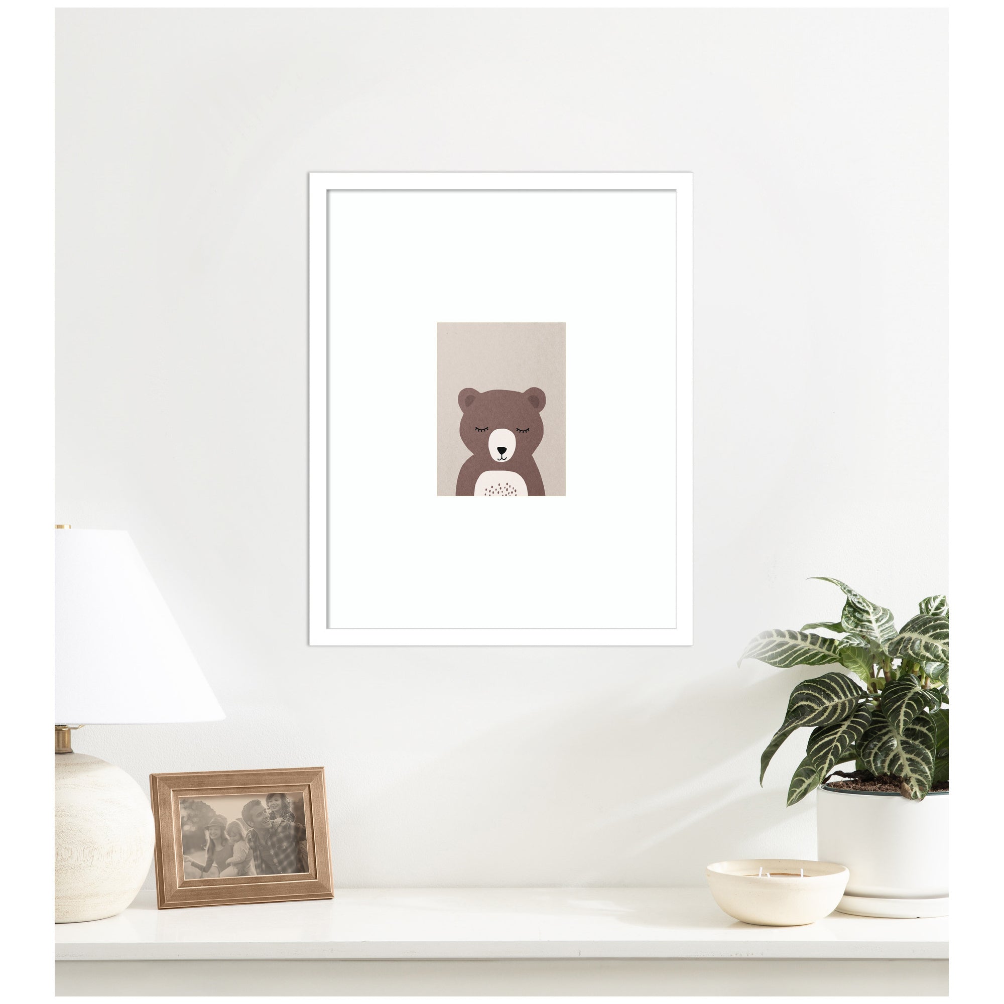 Bear by July Art Prints Framed Wall Art Print