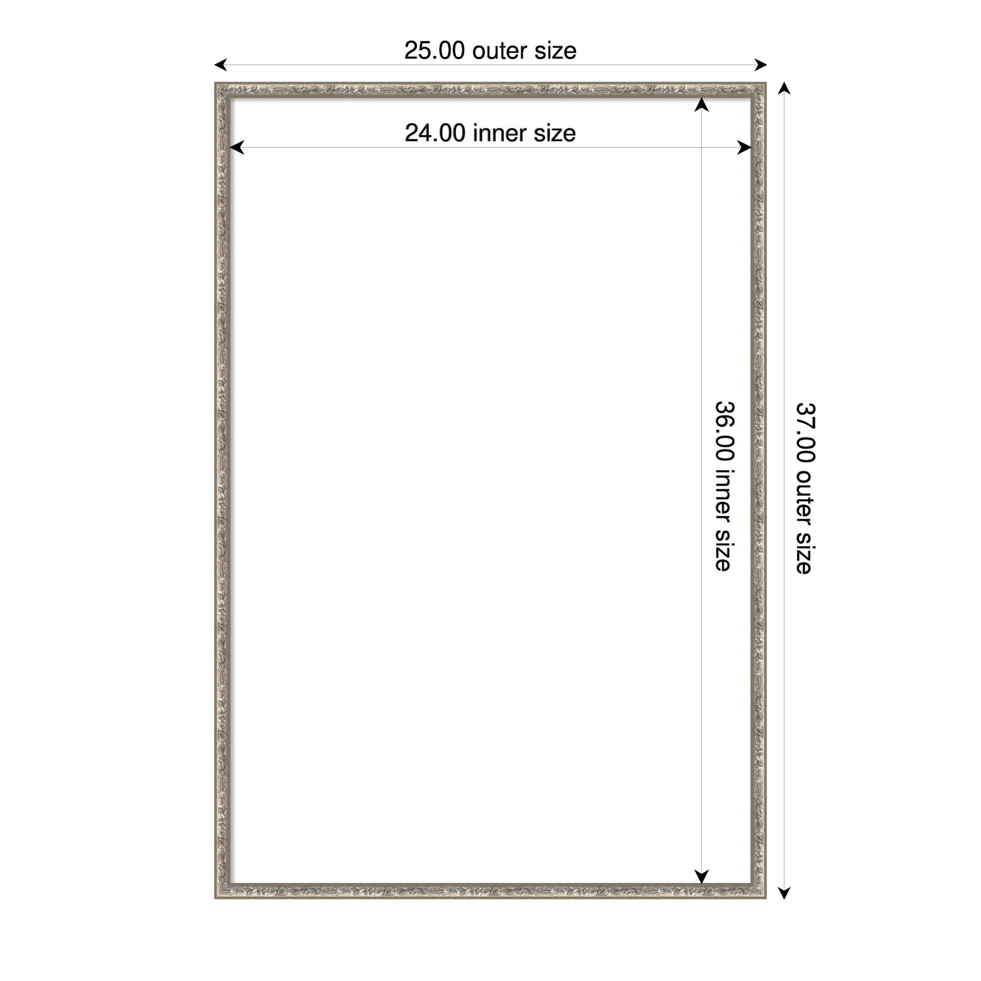 Dry Erase Board Belvedere Silver 25x37 2