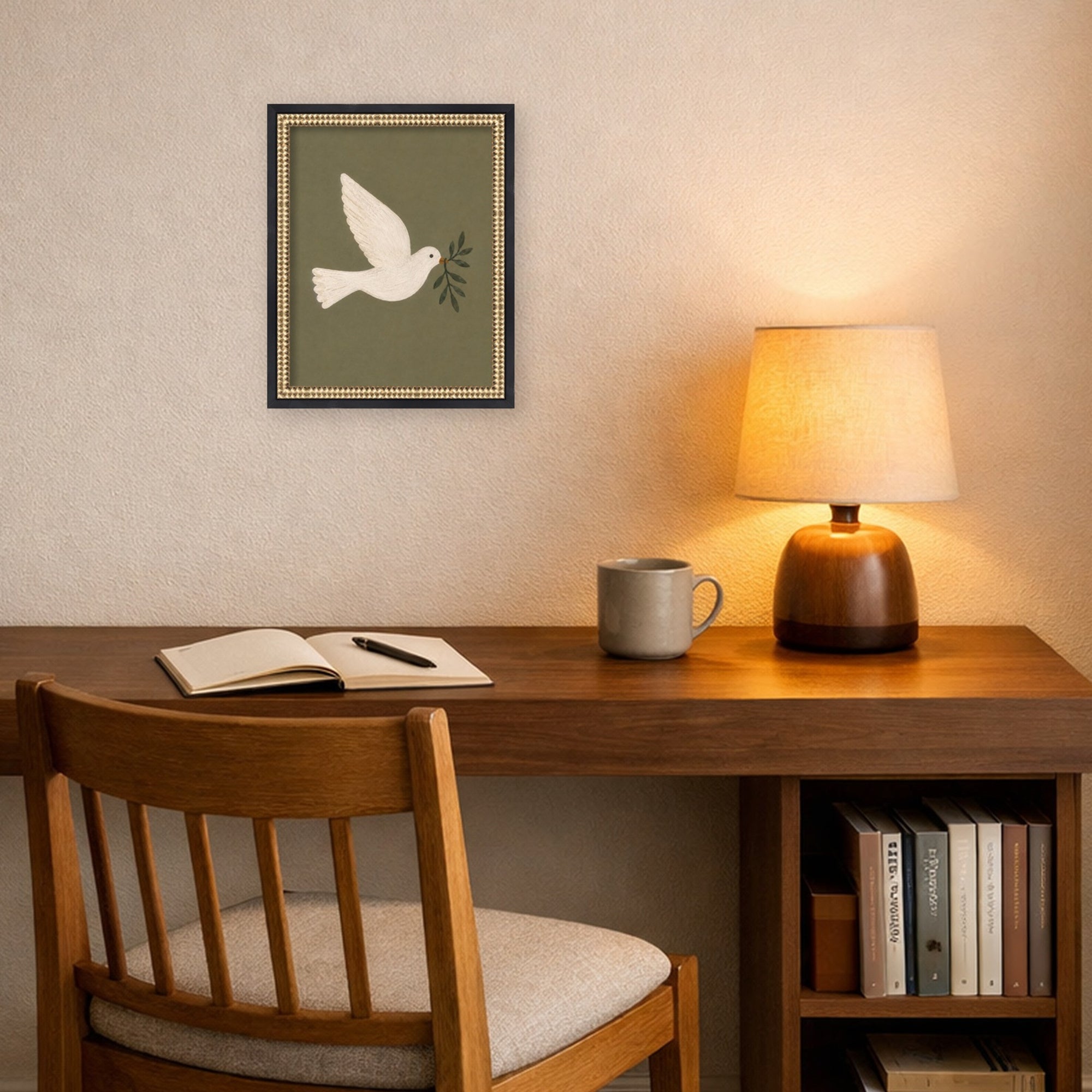 Mounted Canvas Castellan Black 13x16 6