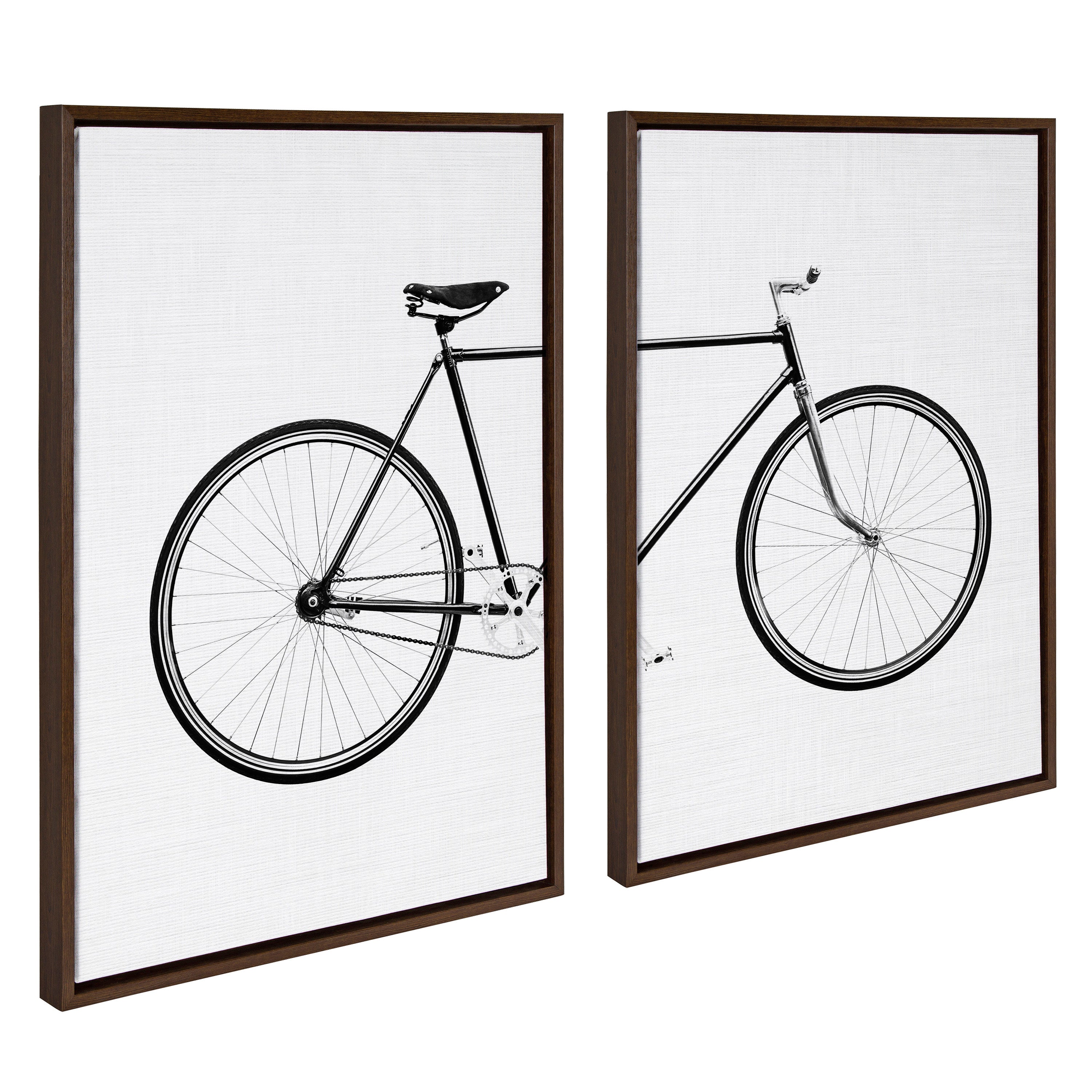 Sylvie Bicycle Framed Canvas by Simon Te of Tai Prints