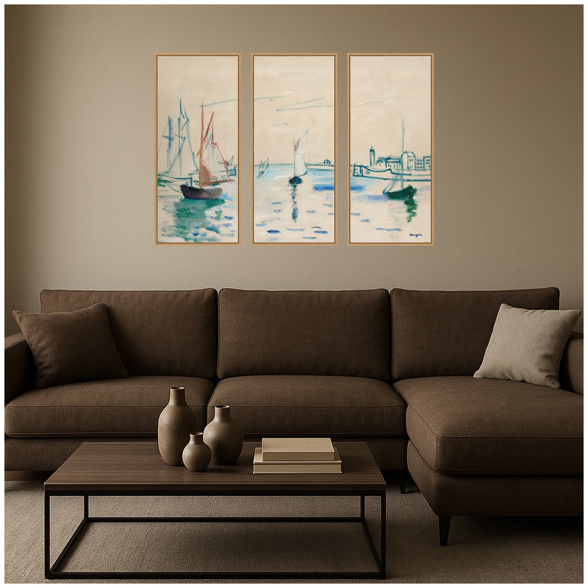Art Set 3 Piece Set 18x40 Sylvie Natural 7