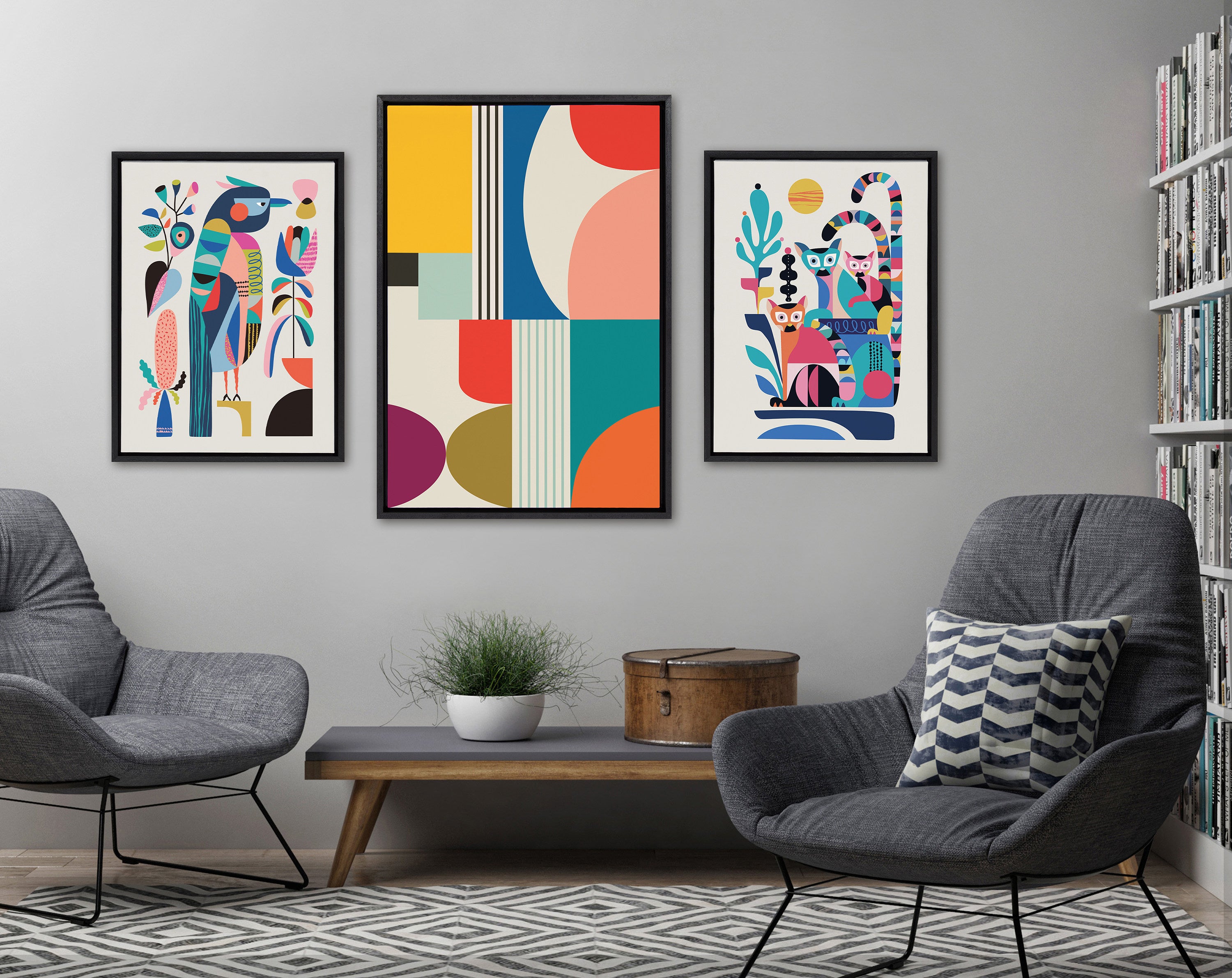 Framed Canvas Sylvie Black 23x33 6