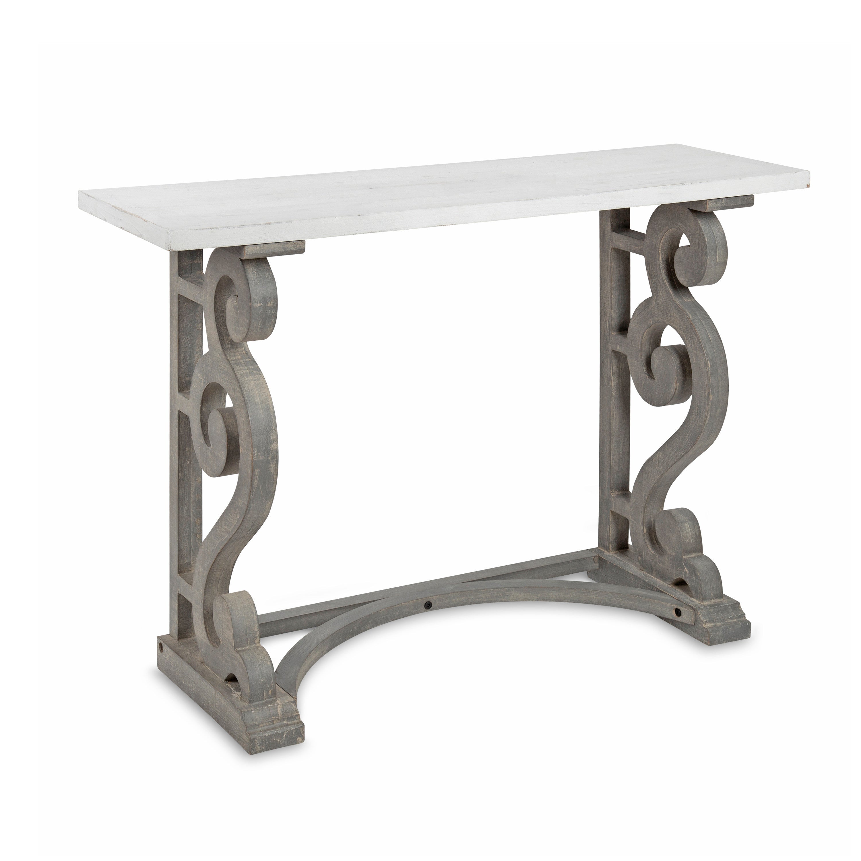 Console Table White Gray 42x14x30 1