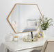 Hexagon Mirror Gold 24x36 7