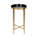 Tea Table Gold Black 14x14x26 2