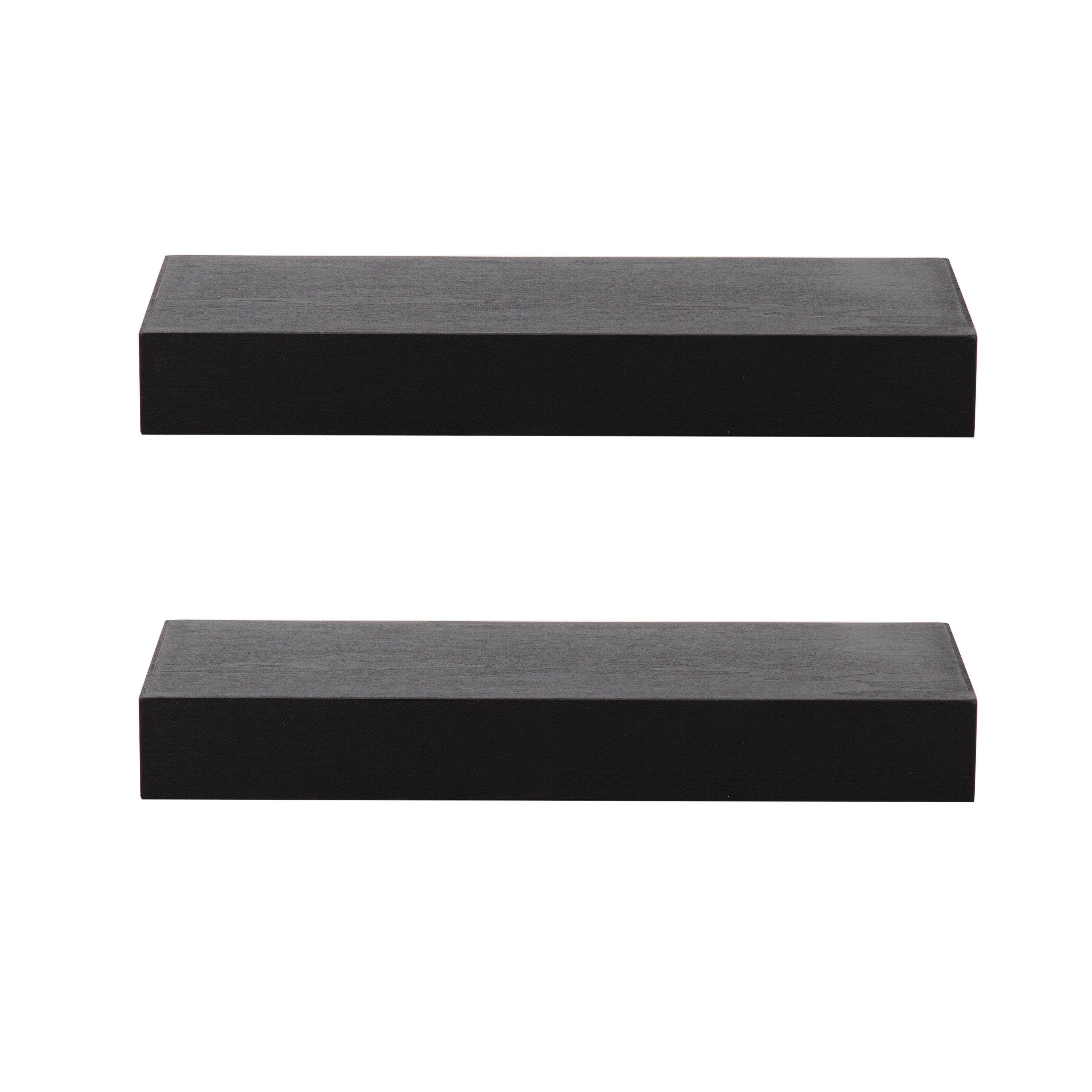 Floating Shelf 2 Piece 18 Inch Black 3