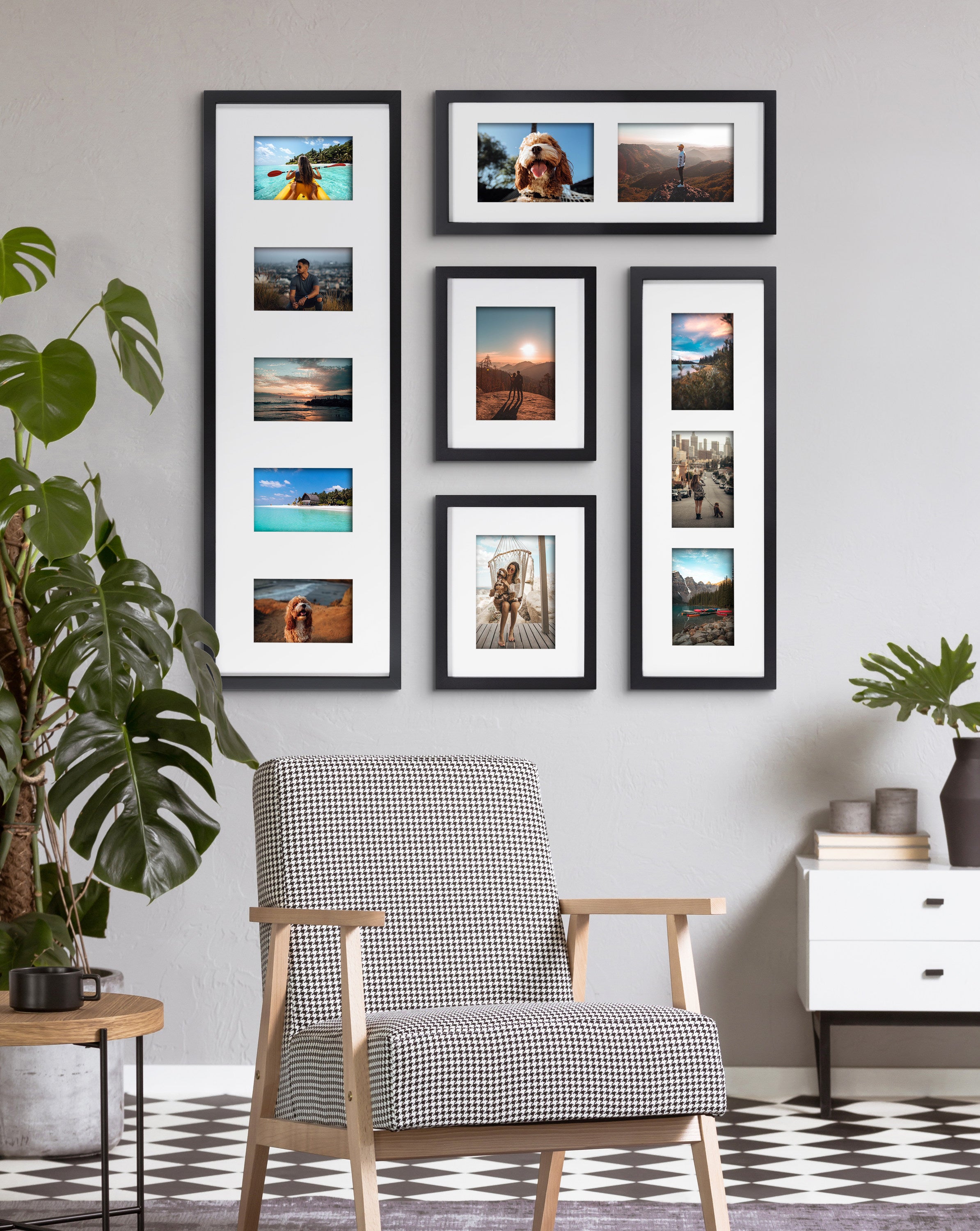 Gallery Wall Multi Open Matted Picture Frame Set