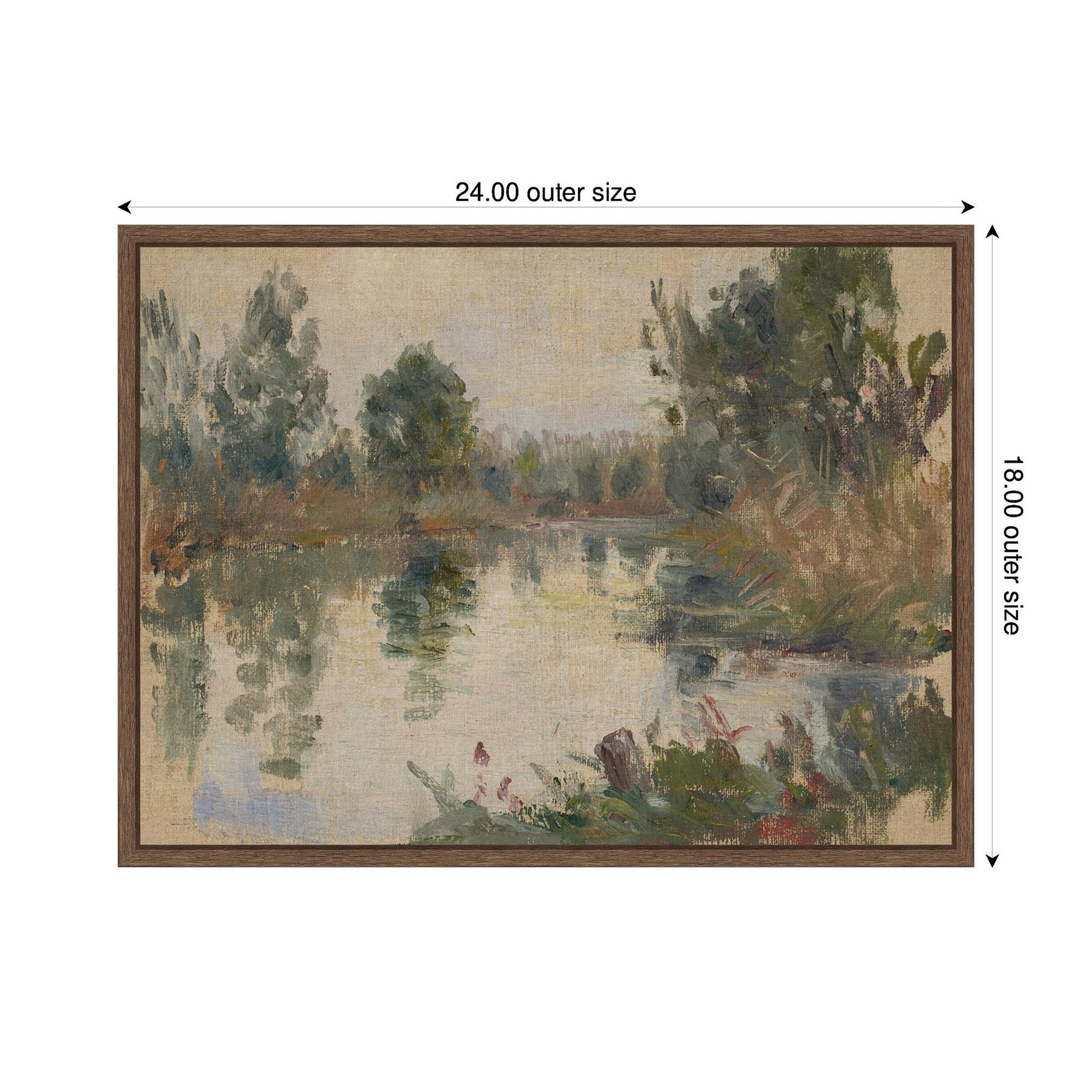 Framed Canvas Sylvie Walnut 24x18 2