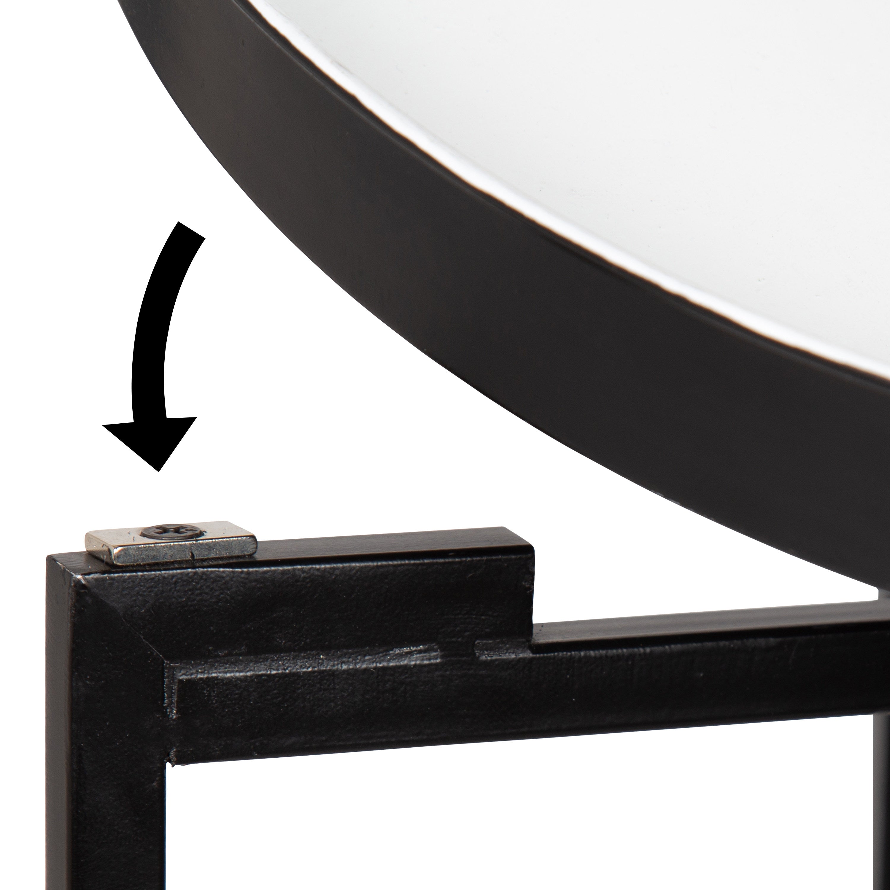 Tea Table Black White 14x14x26 5