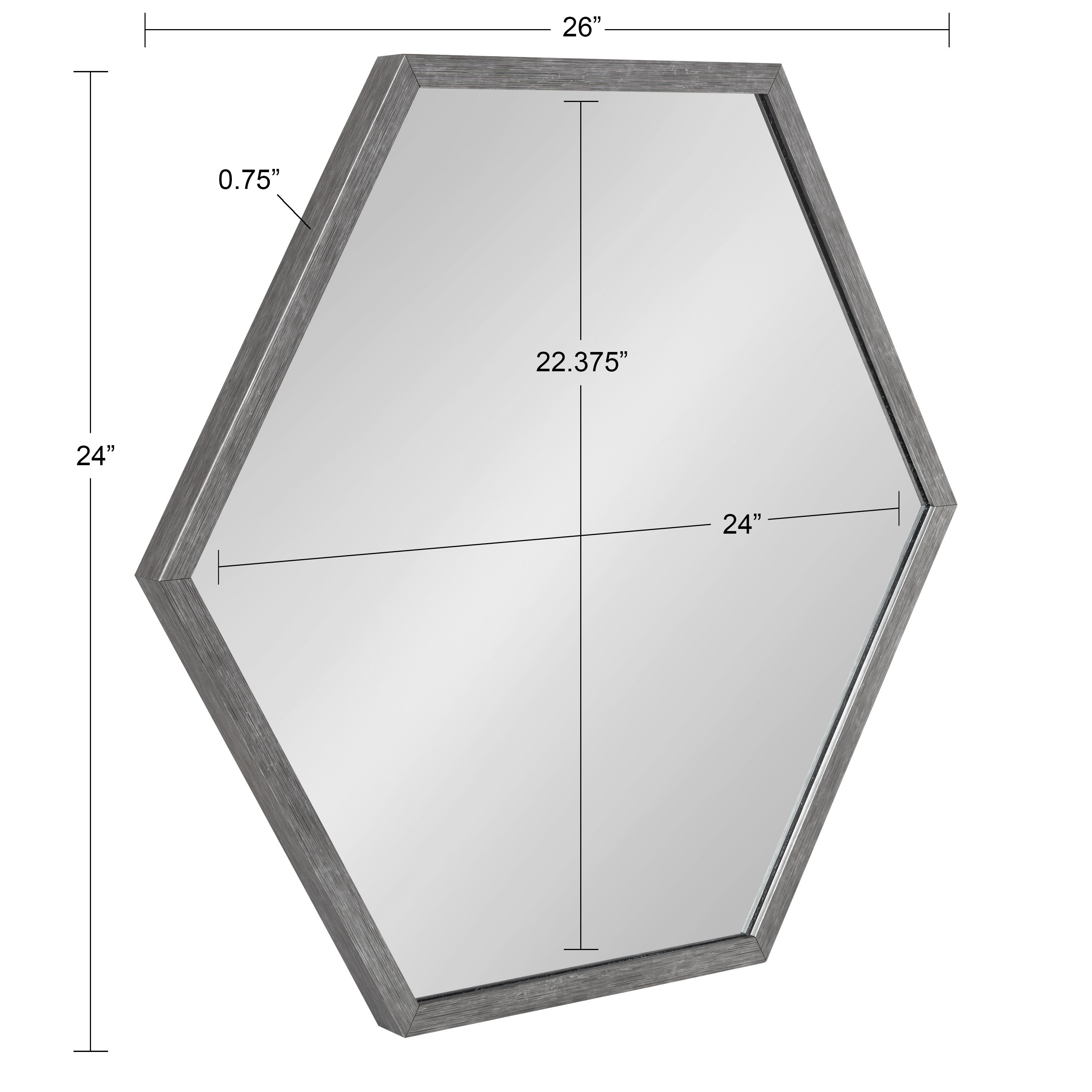 Laverty Framed Hexagon Wall Mirror