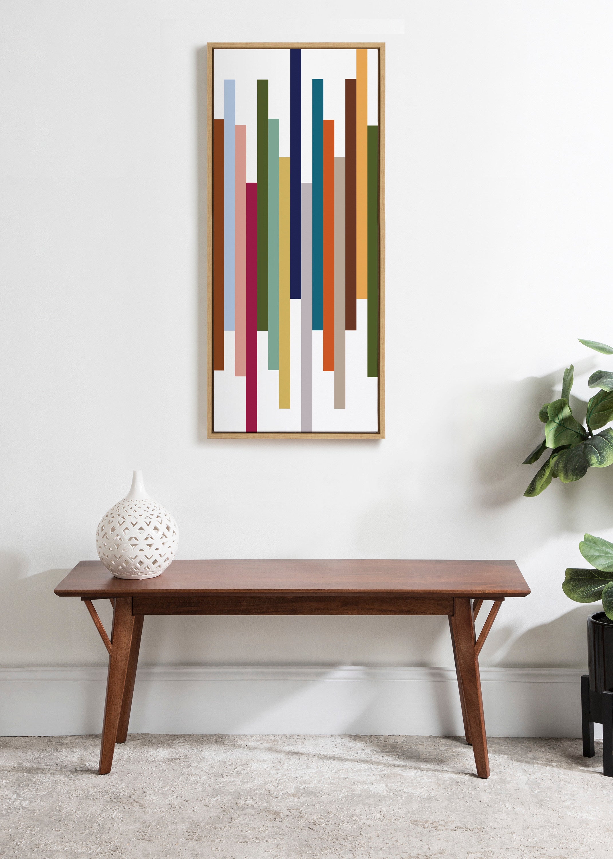 Framed Canvas 18x40 Sylvie Natural 6