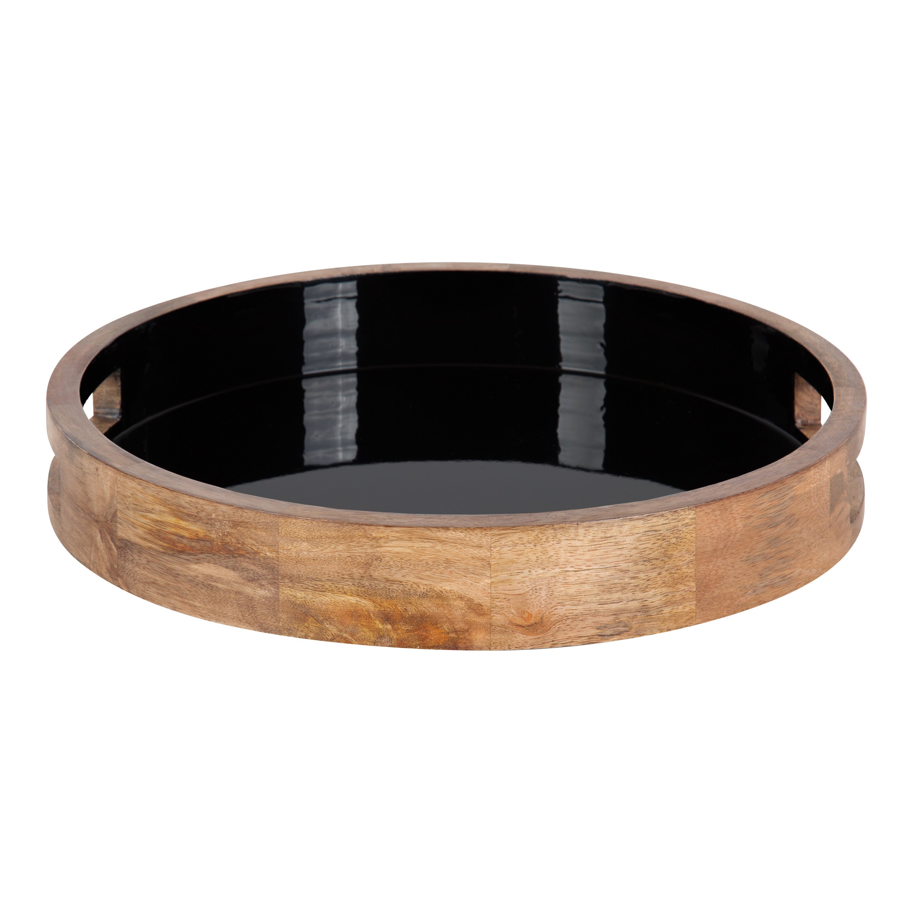 Ehrens Round Decorative Wood Tray
