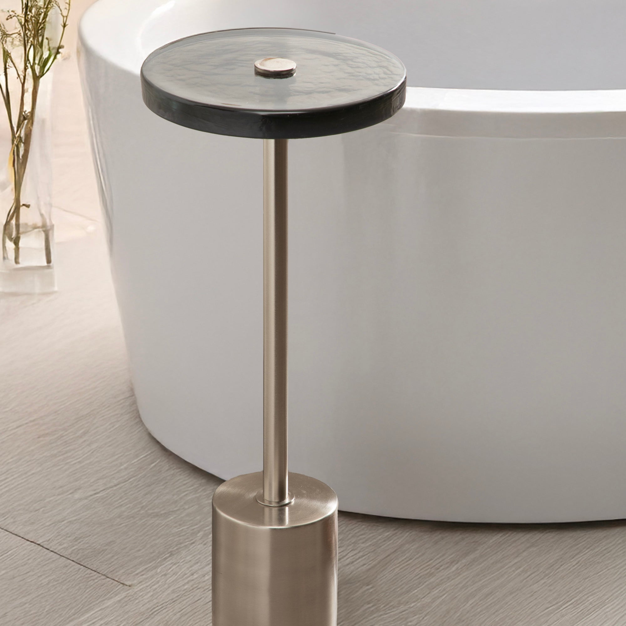 Drink Table Silver 10x10x24 7