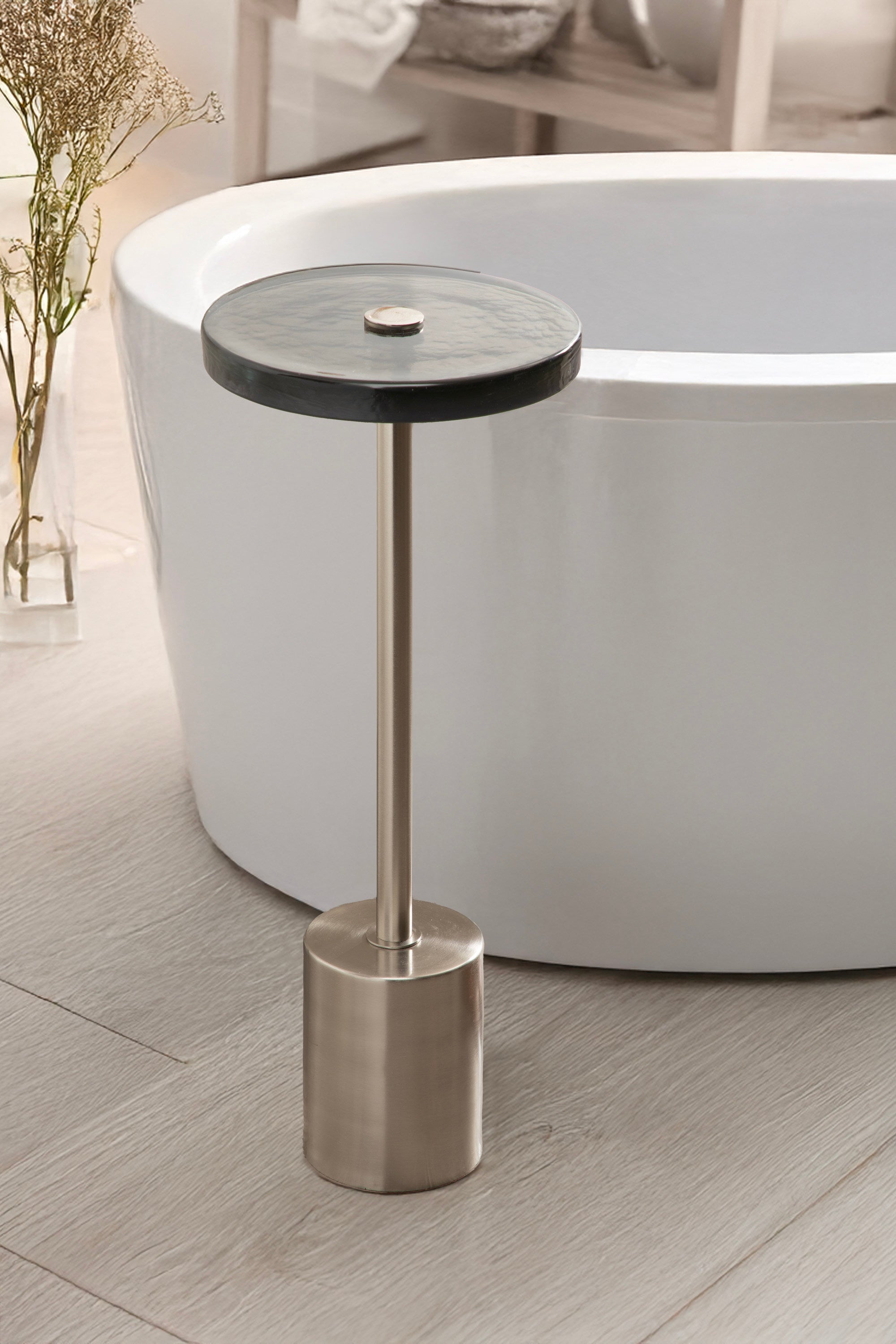 Drink Table Silver 10x10x24 7