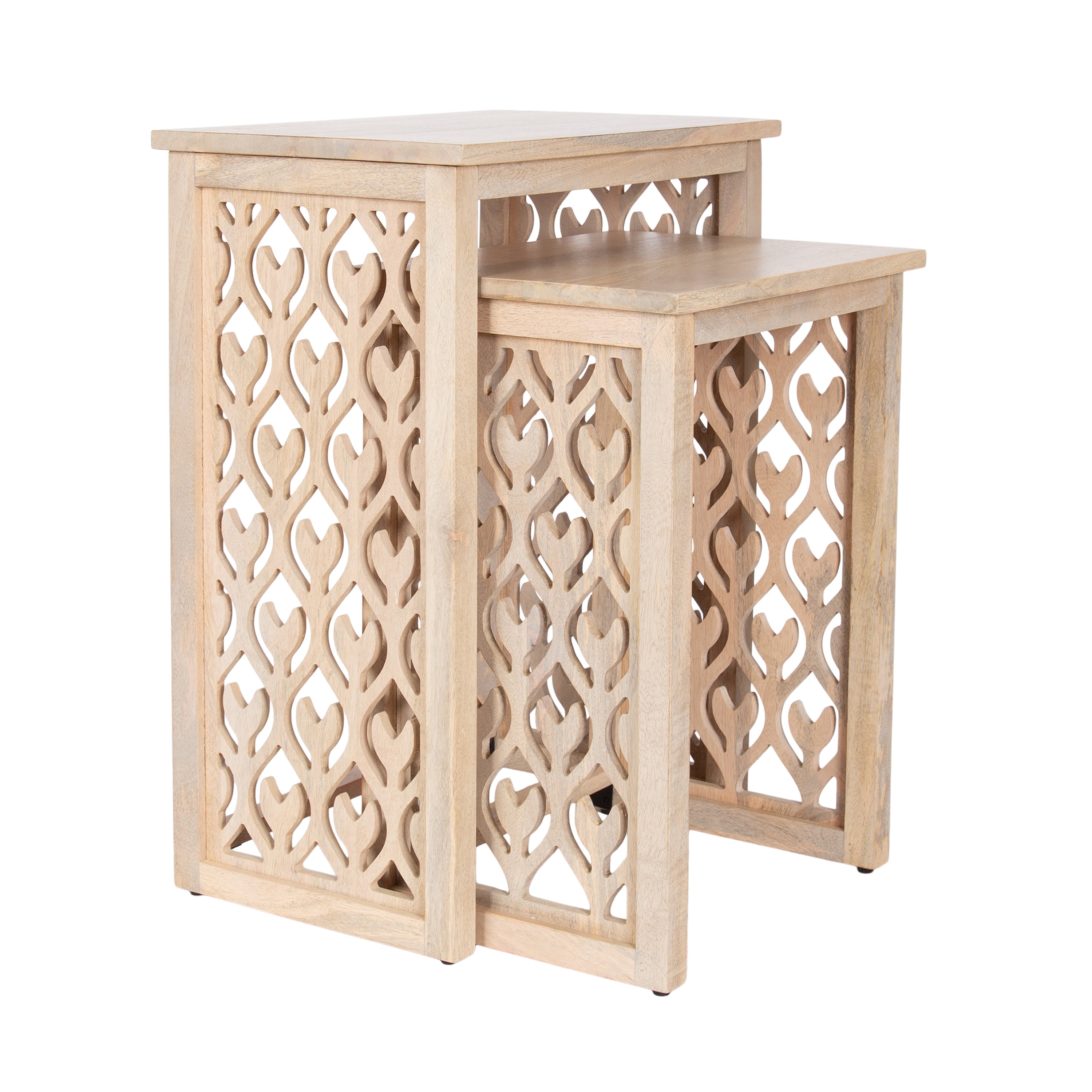 Nesting Table Whitewash 2 Piece 1