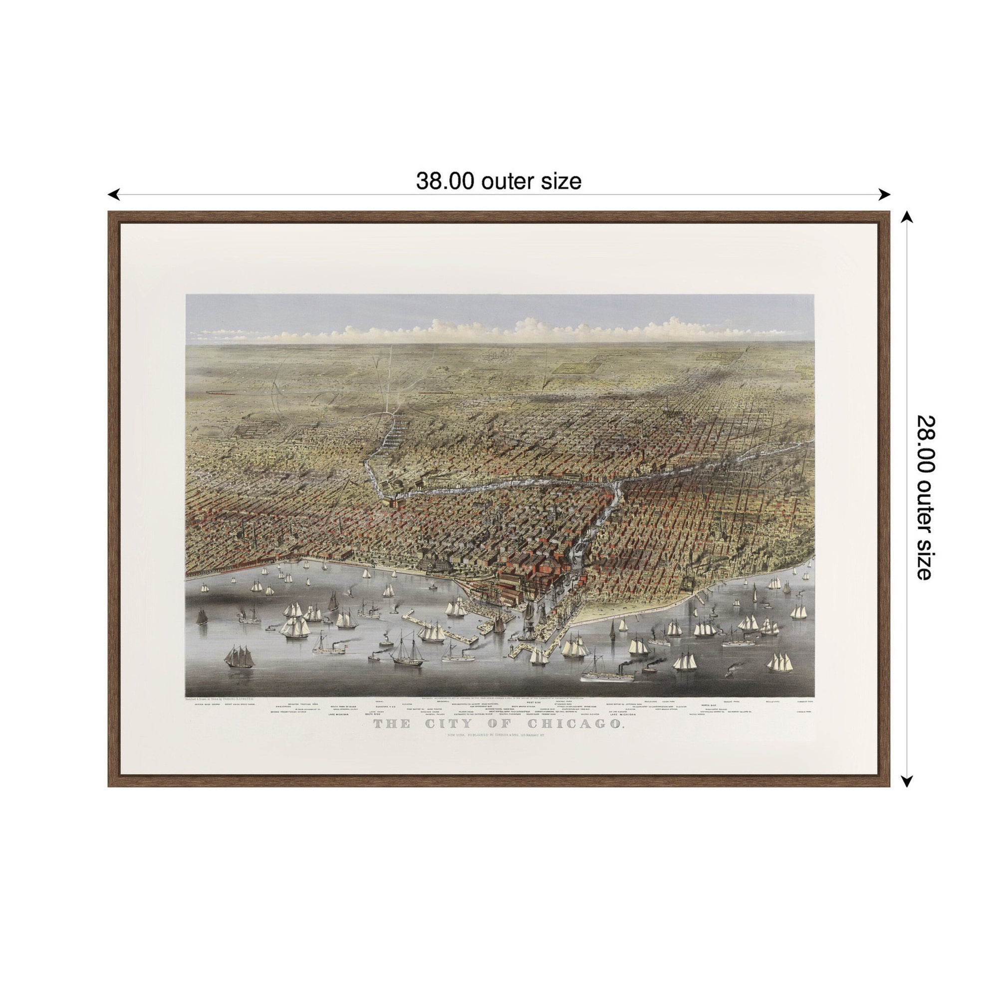 Framed Canvas Sylvie Walnut 38x28 2
