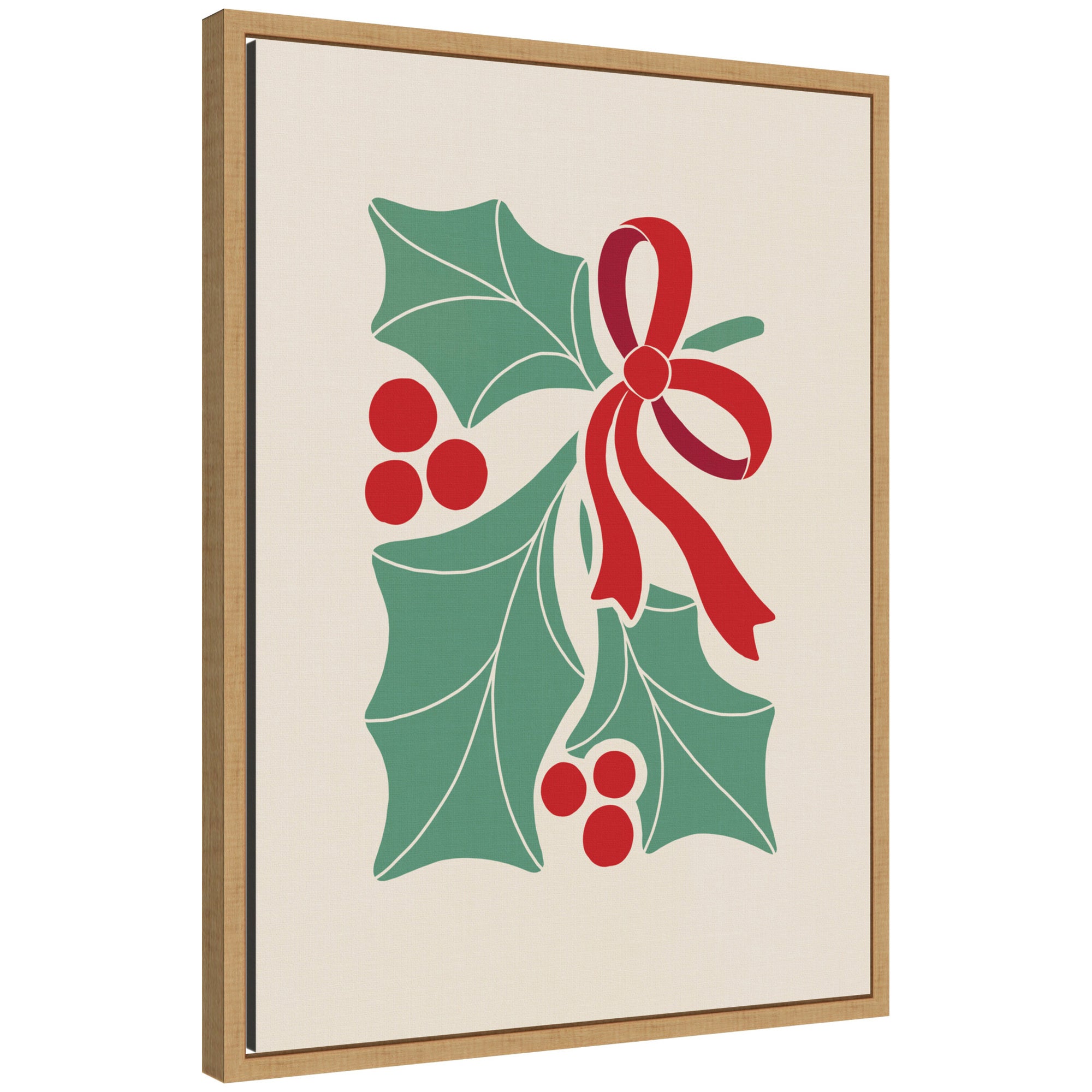 Sylvie Framed Canvas Christmas Icons Prima Set Nouveau Holly by Dominique Vari