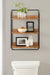 Accent Shelf Rustic Brown Black 18x28x7 7