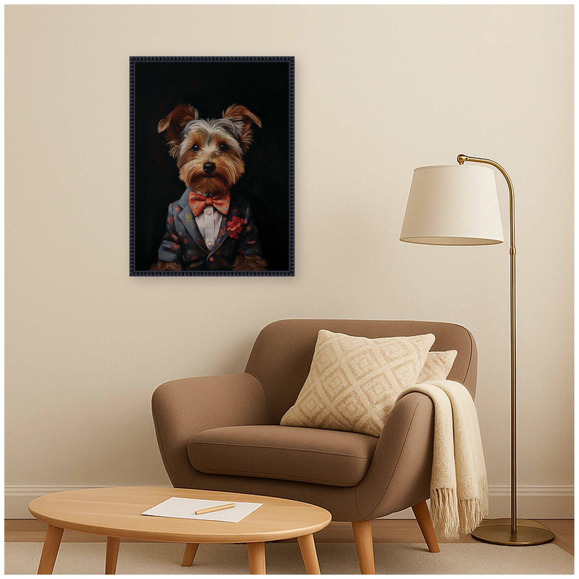 Framed Canvas 18x24 Sylvie Beaded Black 6