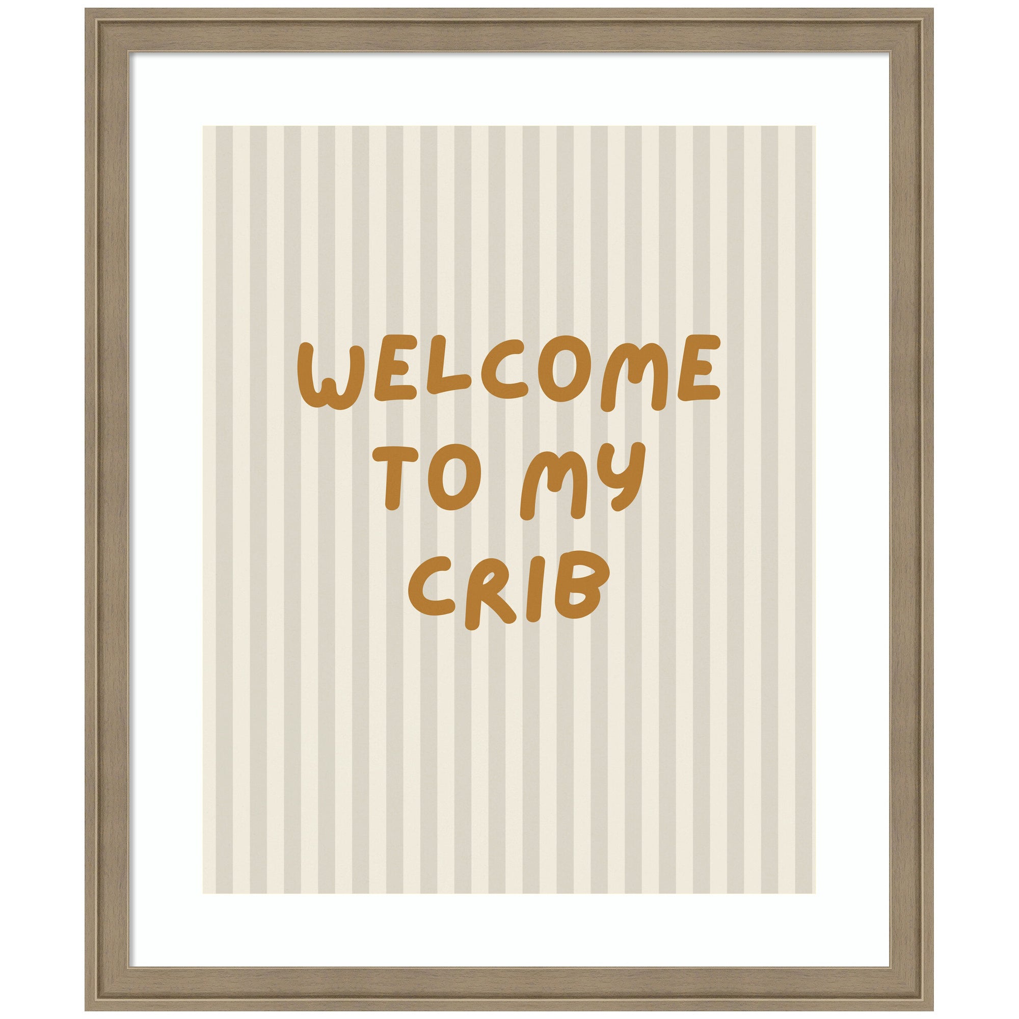 Welcome To My Crib by Laura Moss Framed Wall Art Print