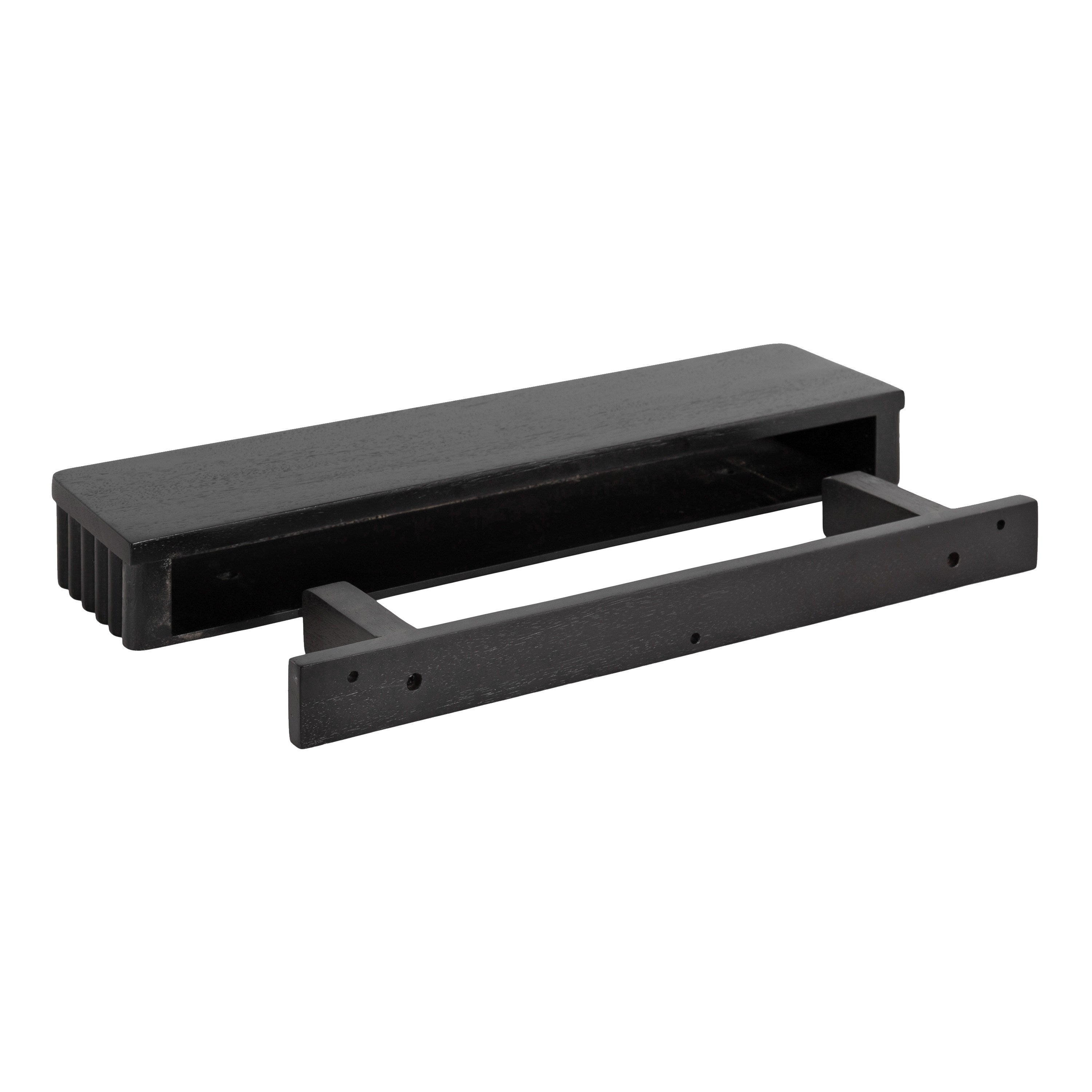 Floating Shelf Black 2 Piece 20" 4