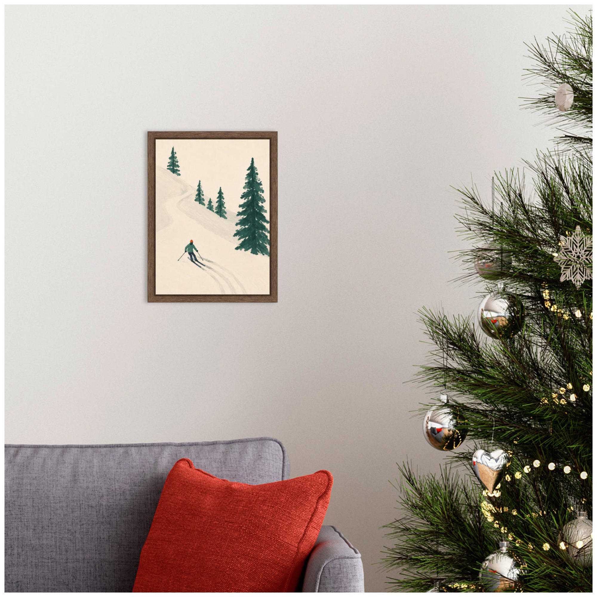 Framed Canvas Sylvie Walnut 10x13 5