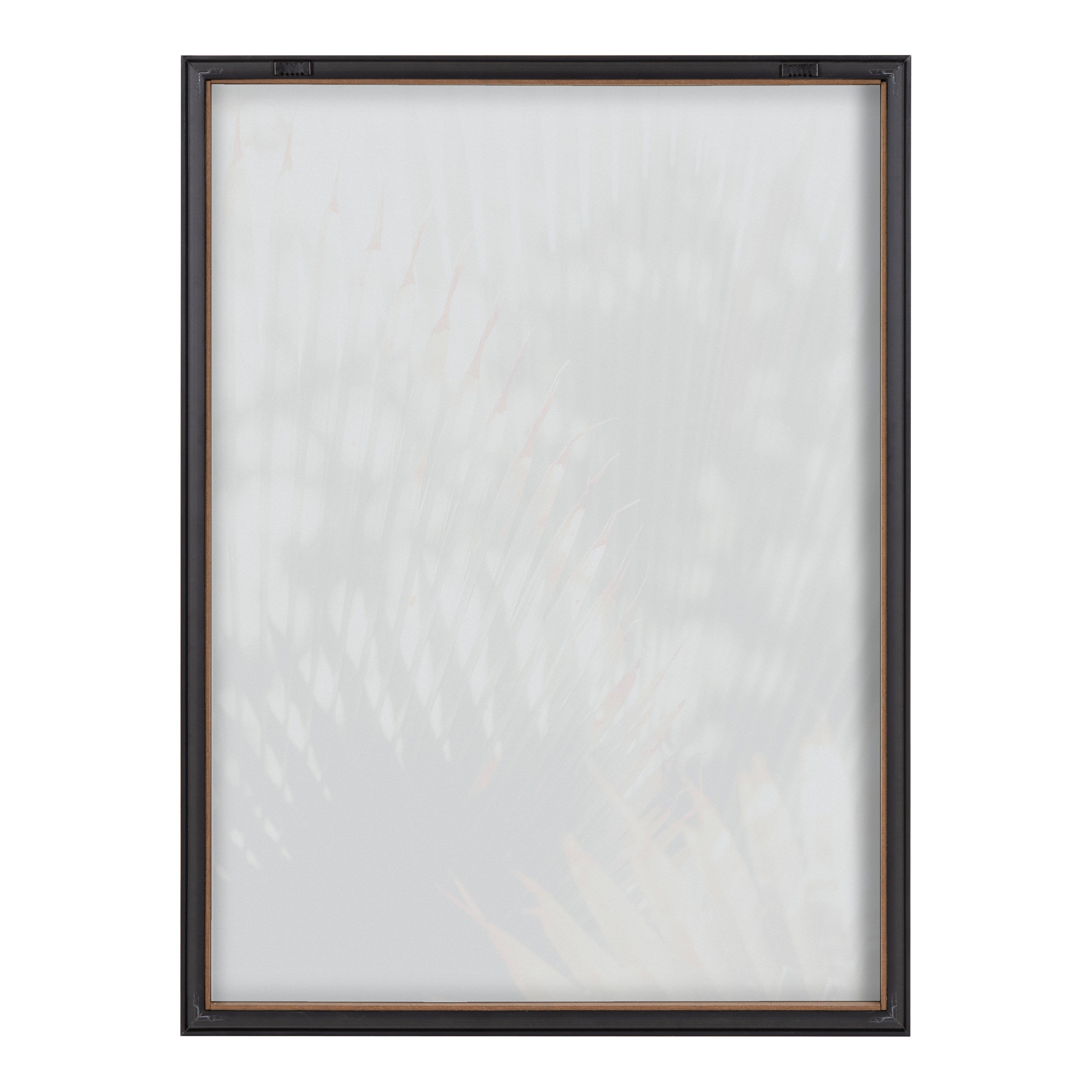 Blake Yellow Tipped Fern Framed Printed Glass by Alicia Abla