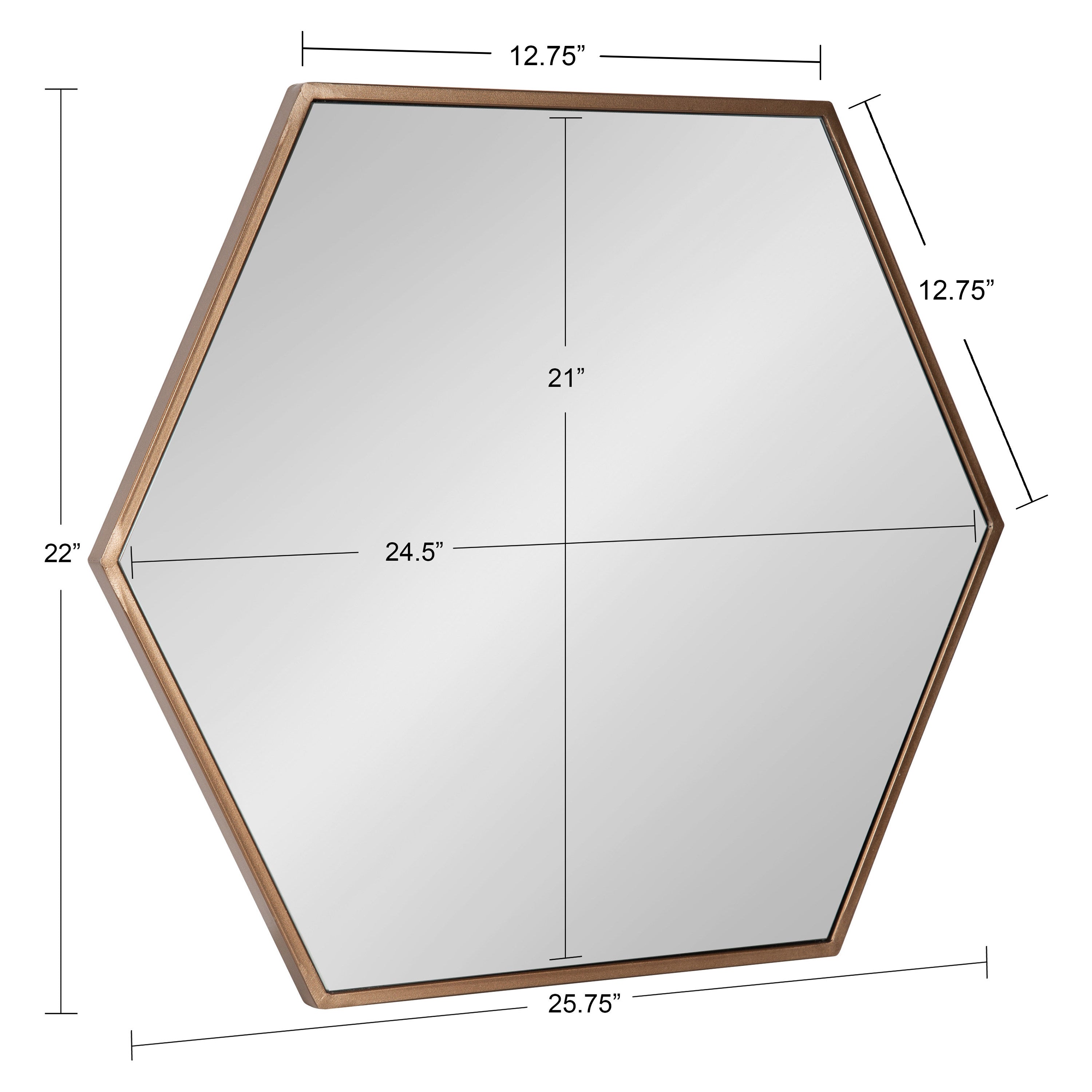 McNeer Hexagon Metal Wall Mirror