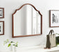 Arch Mirror Walnut Brown 32x28 6