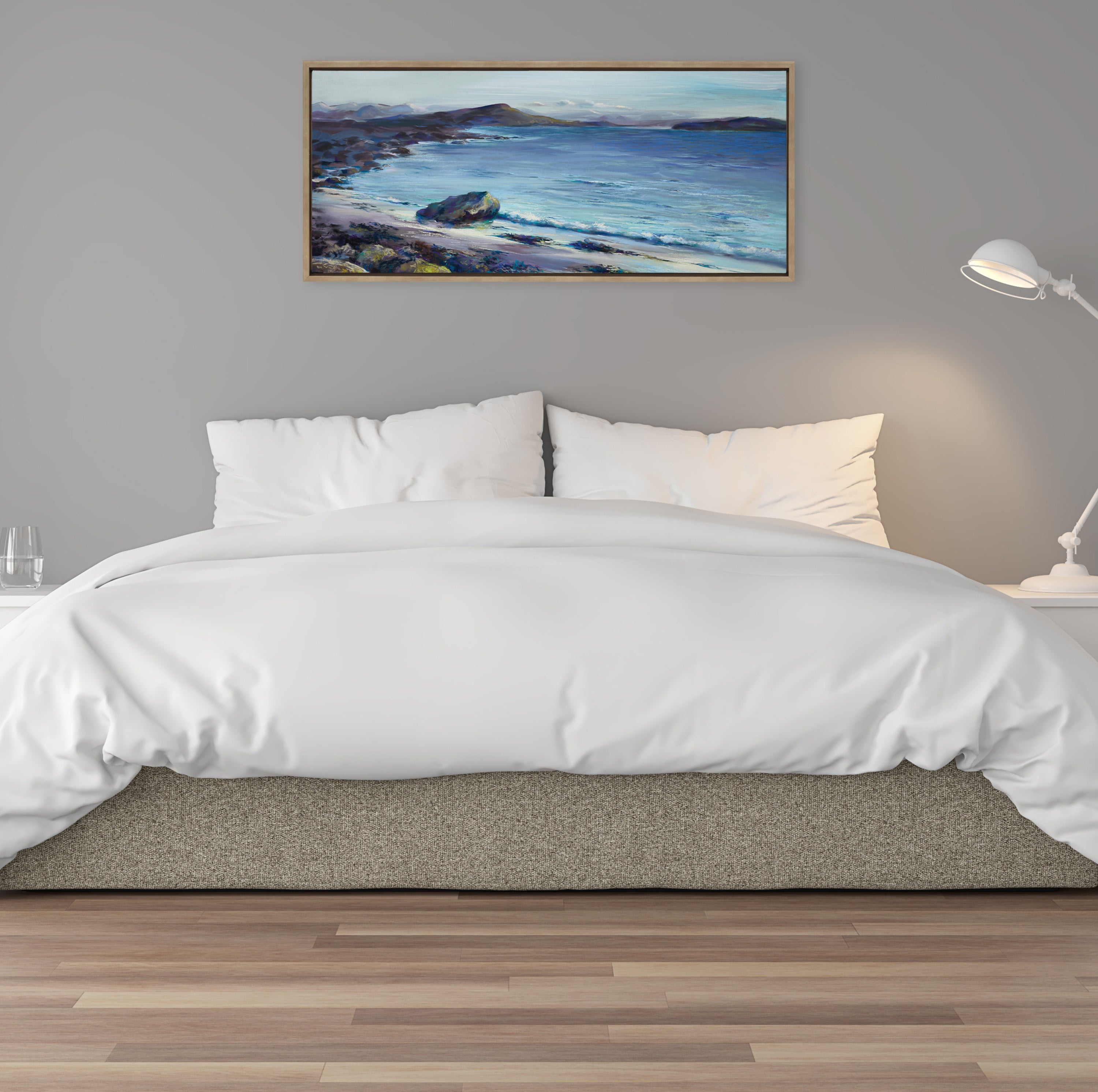 Framed Canvas 18x40 Sylvie Dark Gold 6