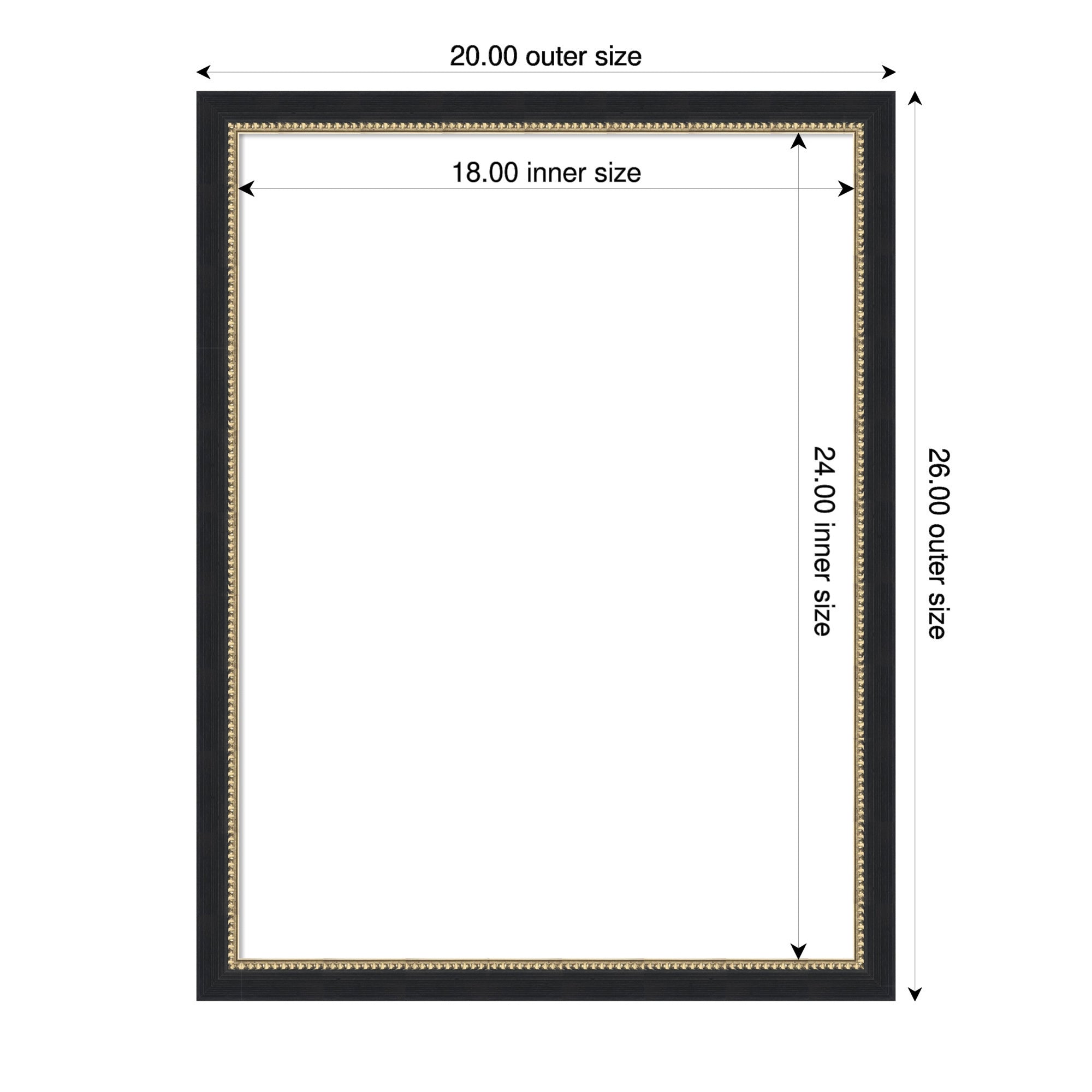 Dry Erase Board Belmont Black 20x26 2