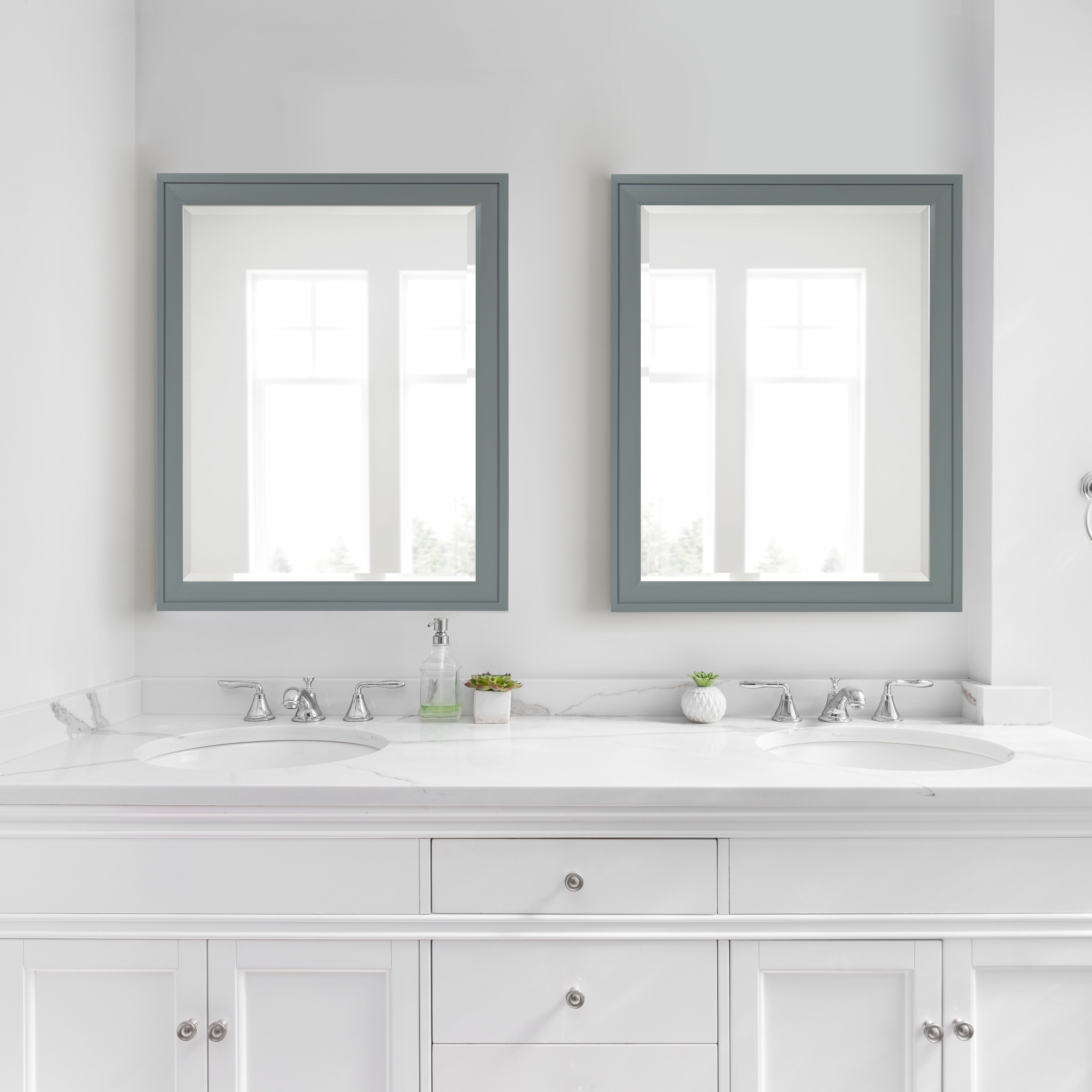 Rectangle Mirror Gray 21.5x27.5 7