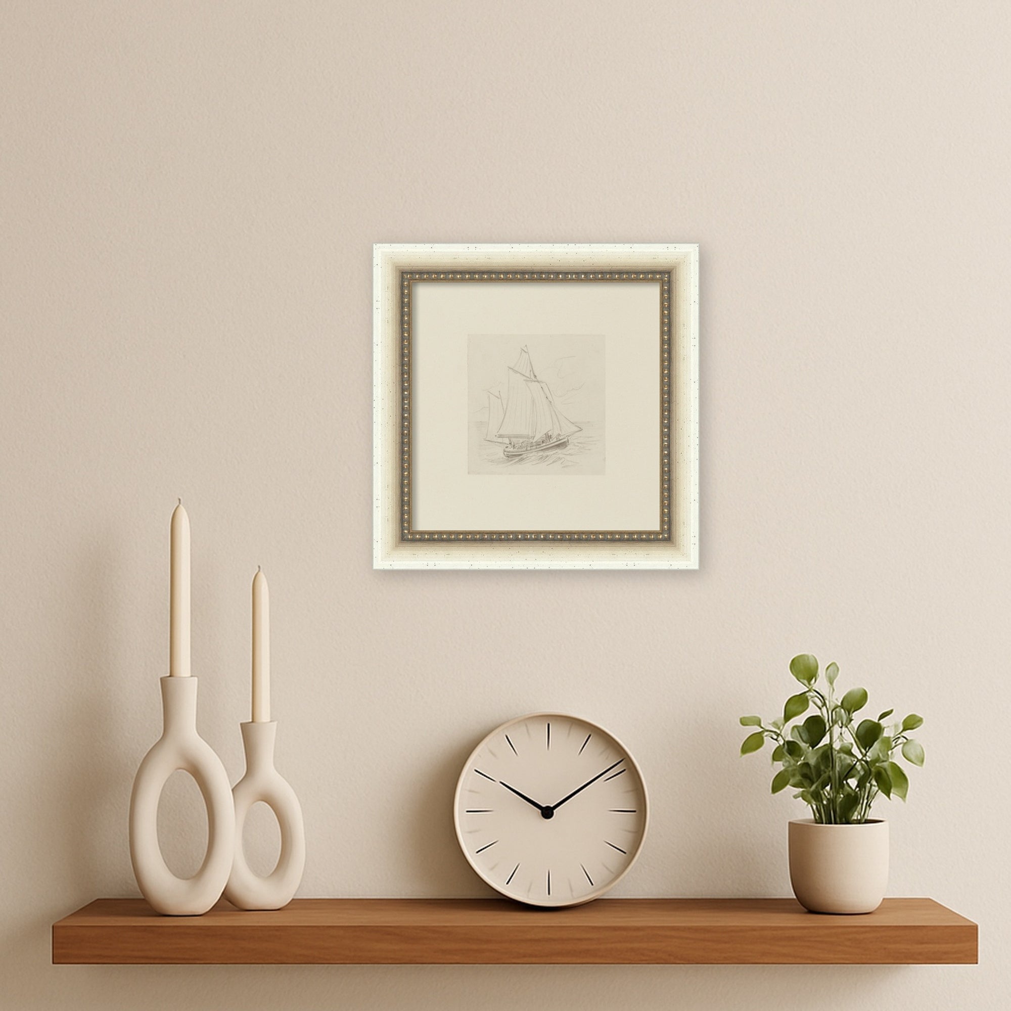 Mounted Canvas 10x10 Belmont Distress White 5