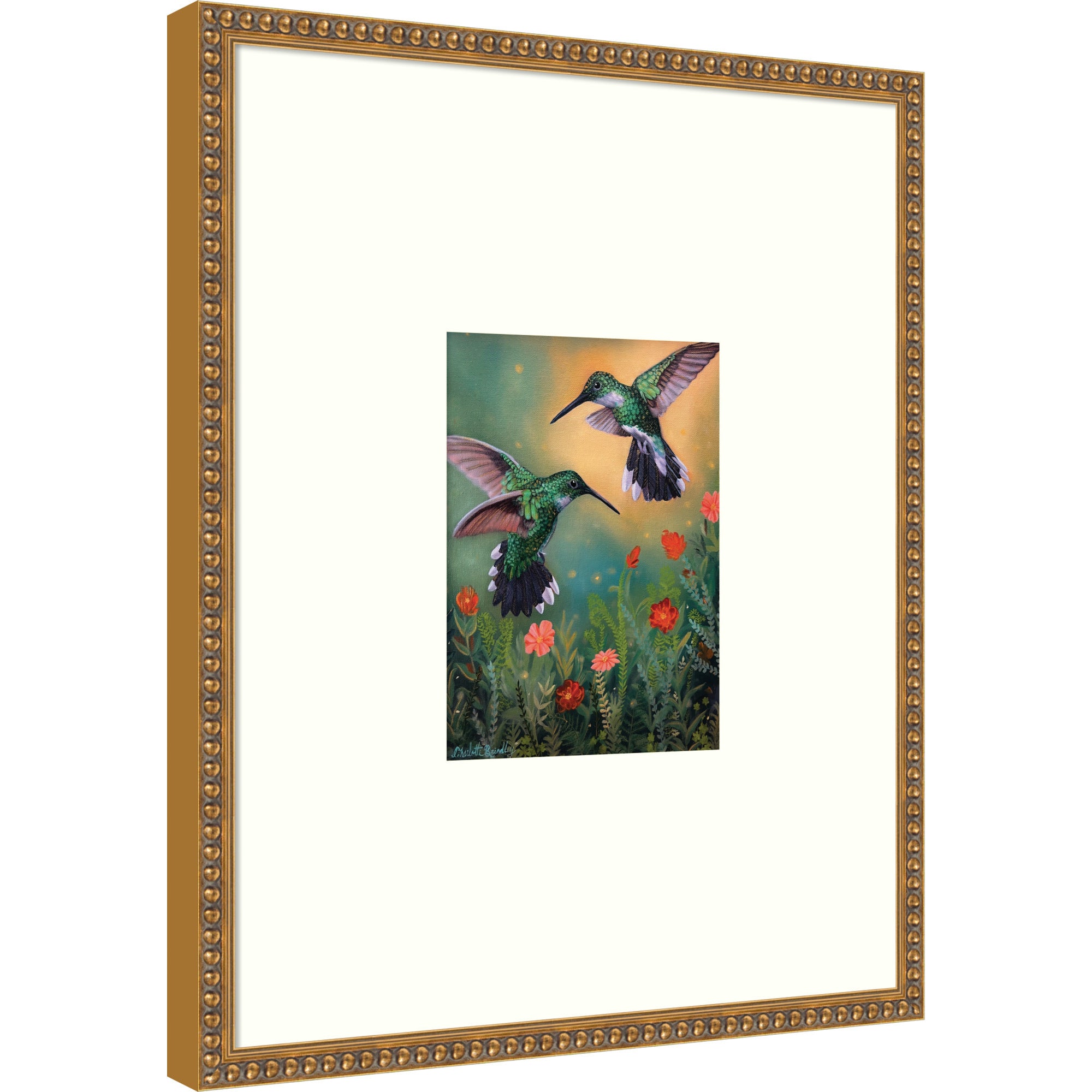 Framed Art 17 x 21 Bradford Bead Gold 1