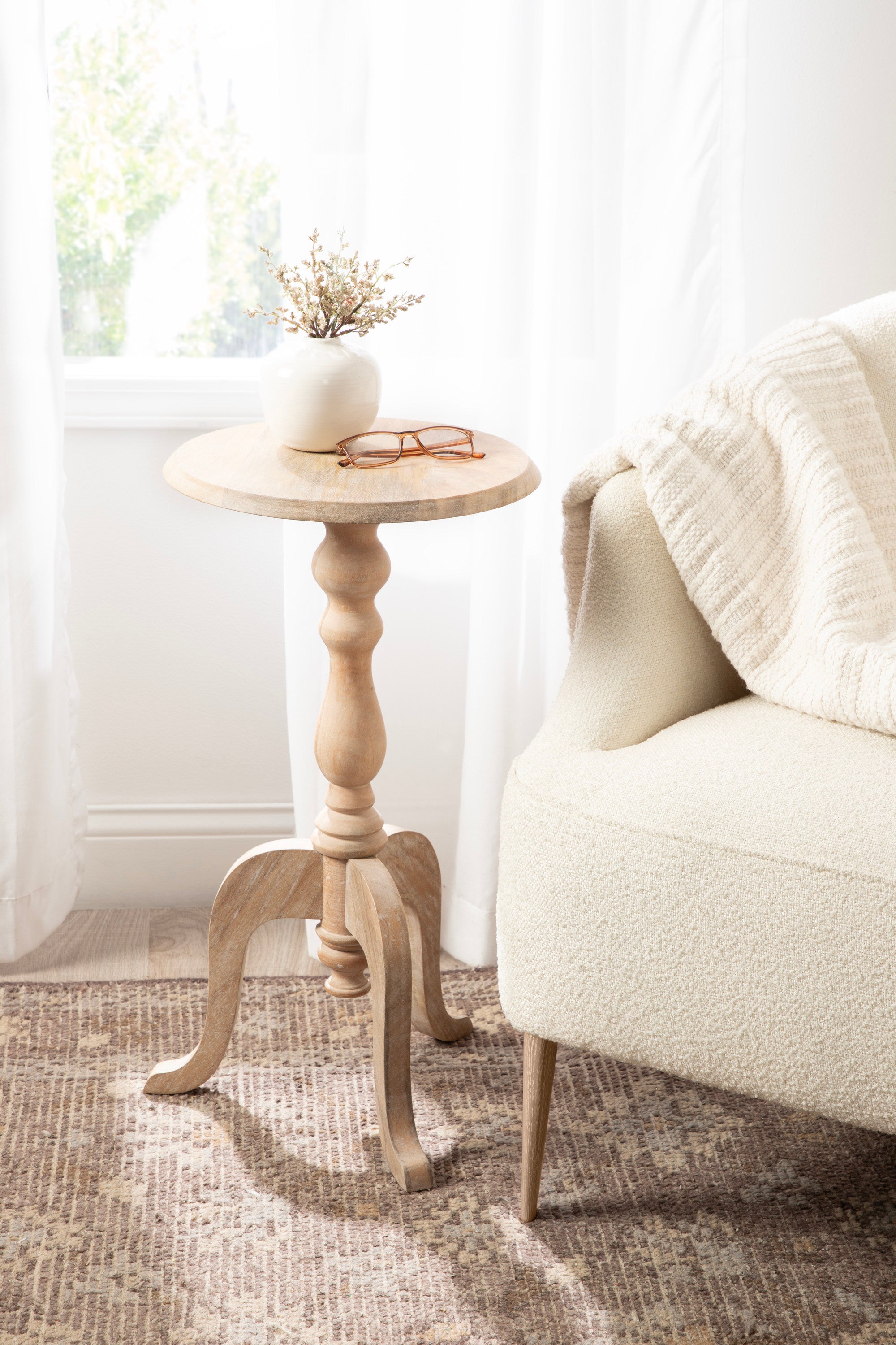 Tourneaux Wood Side Table