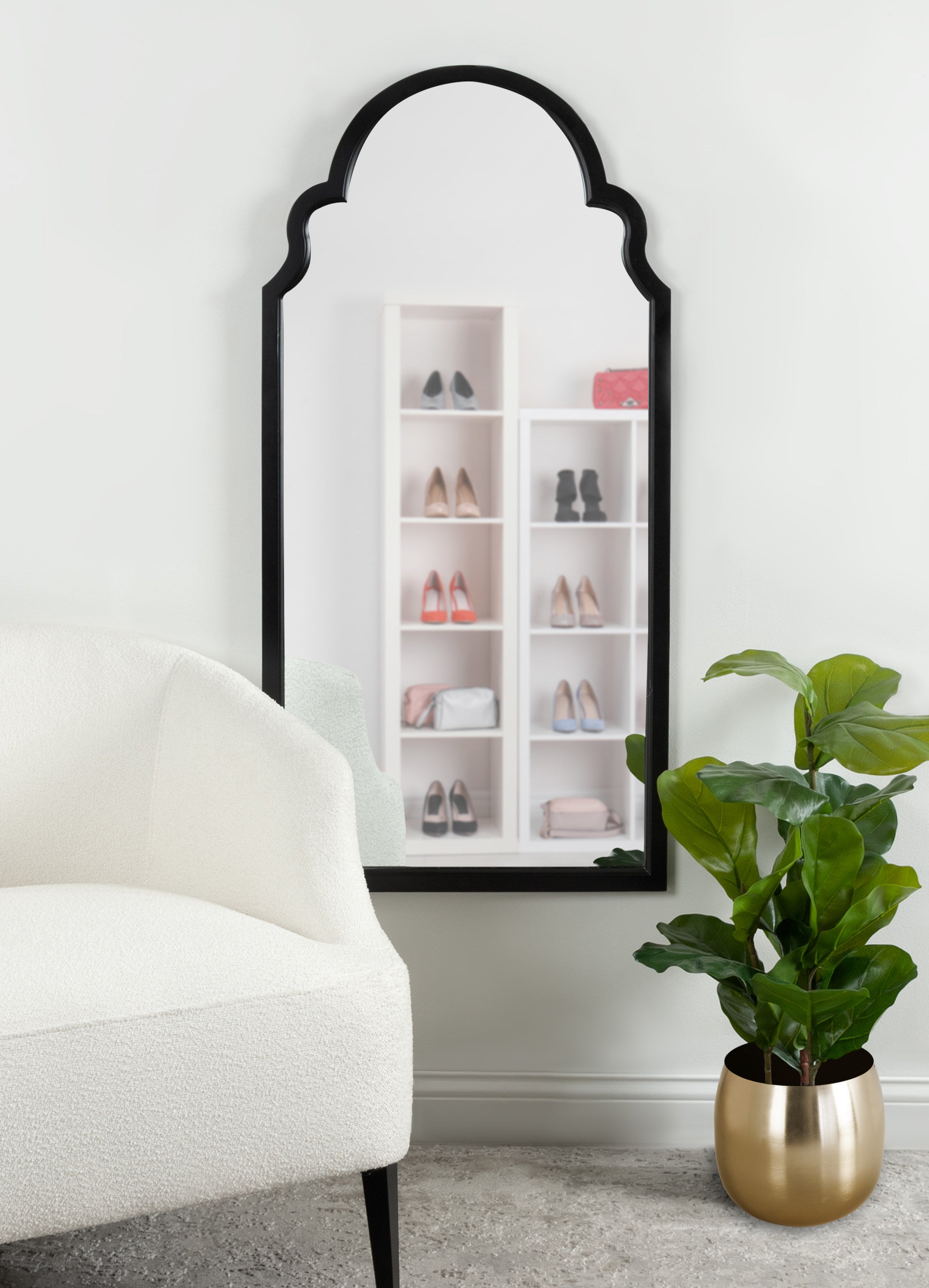 Arch Mirror Black 24x48 6